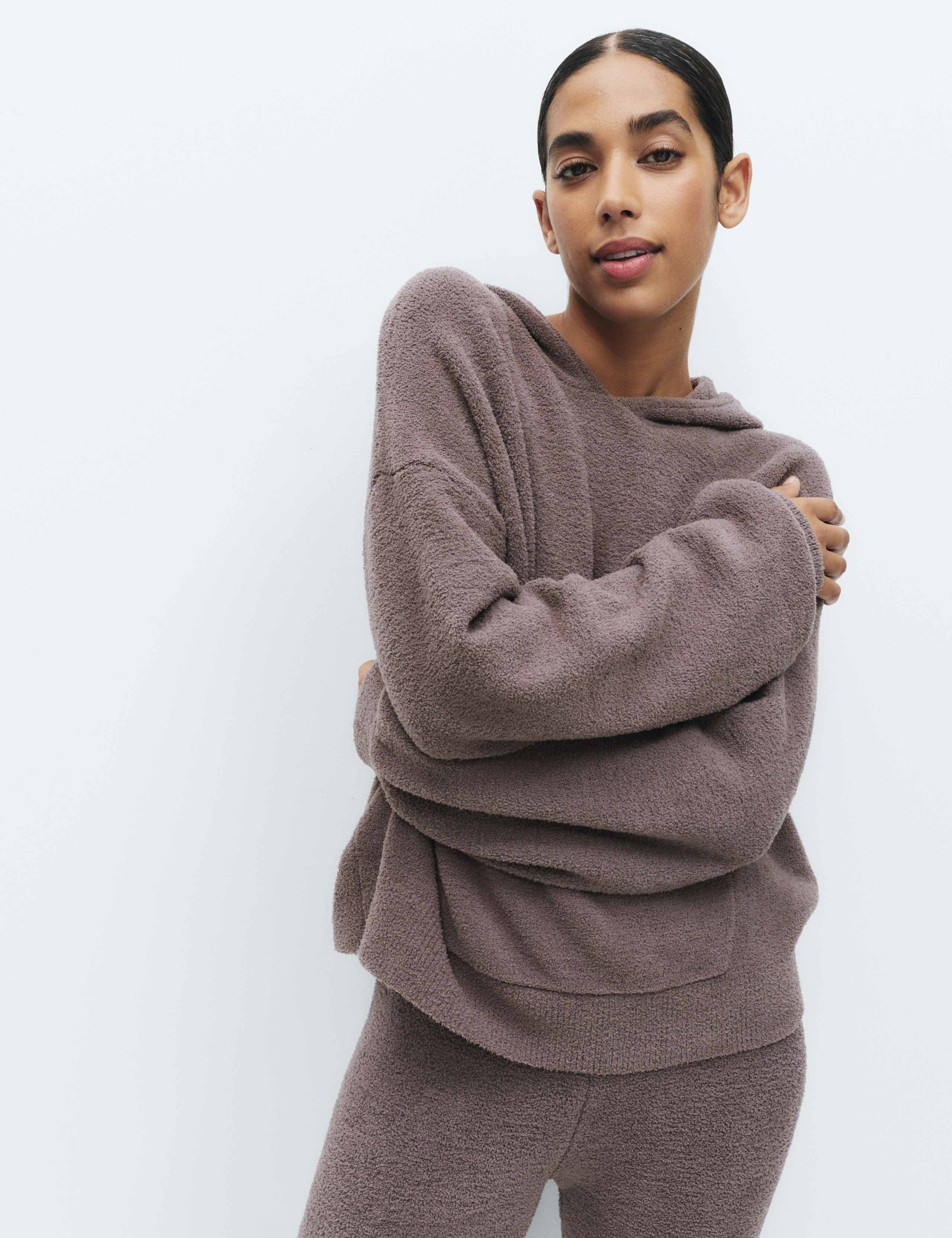 Cosy Bouclé Knit Hoodie Set 2 of 6