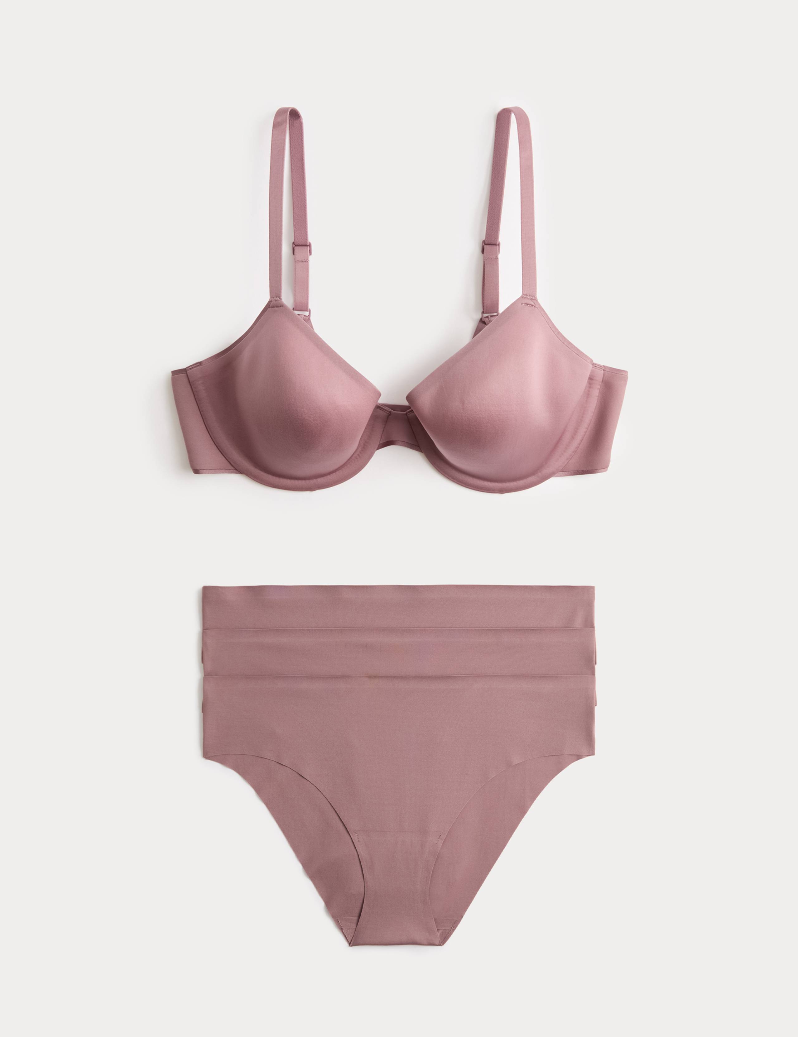 Body Invisibles Wired Demi Cup Bra Set A-E 1 of 6