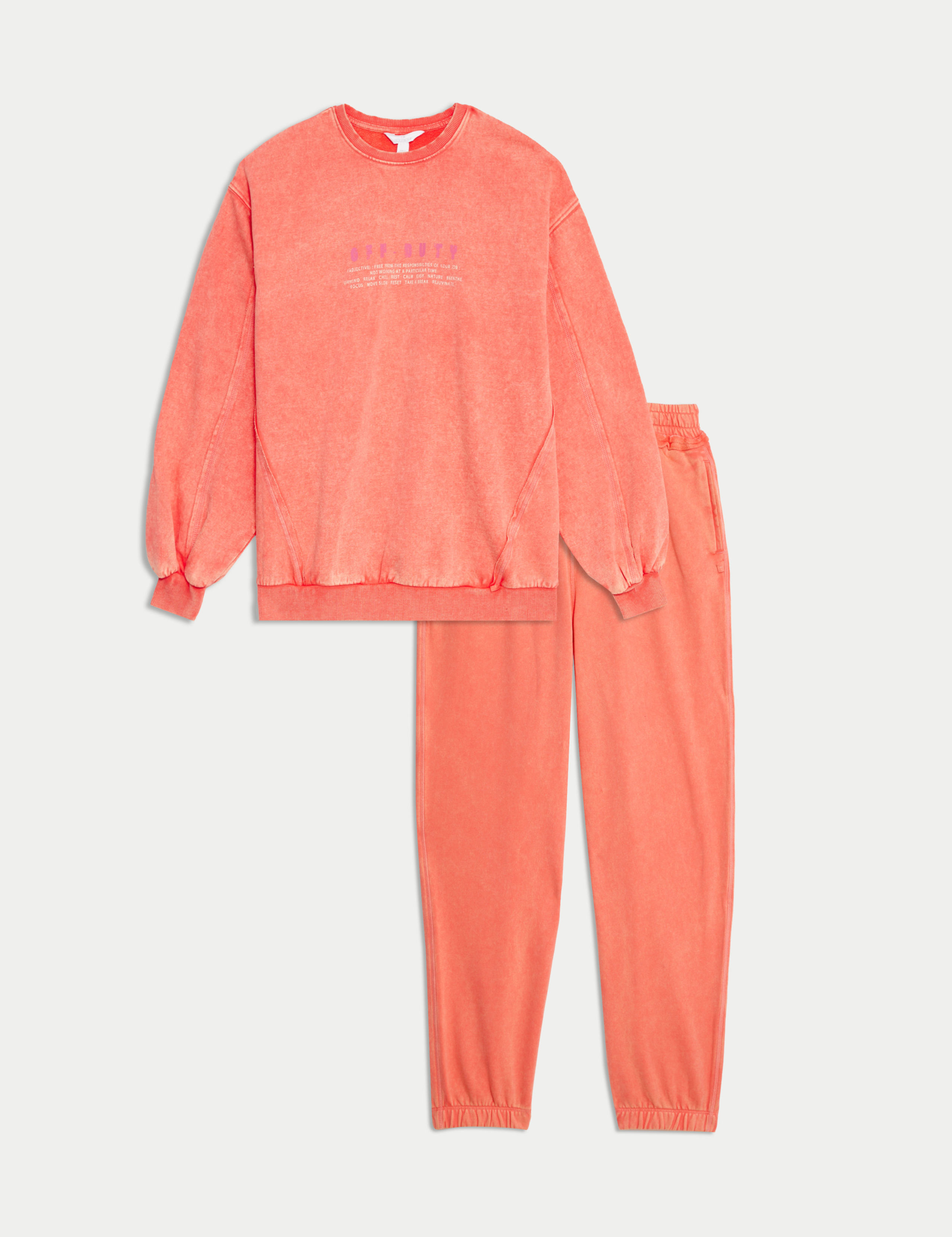 Cotton Rich Slogan Oversized Sweatshirt Set 1 of 6