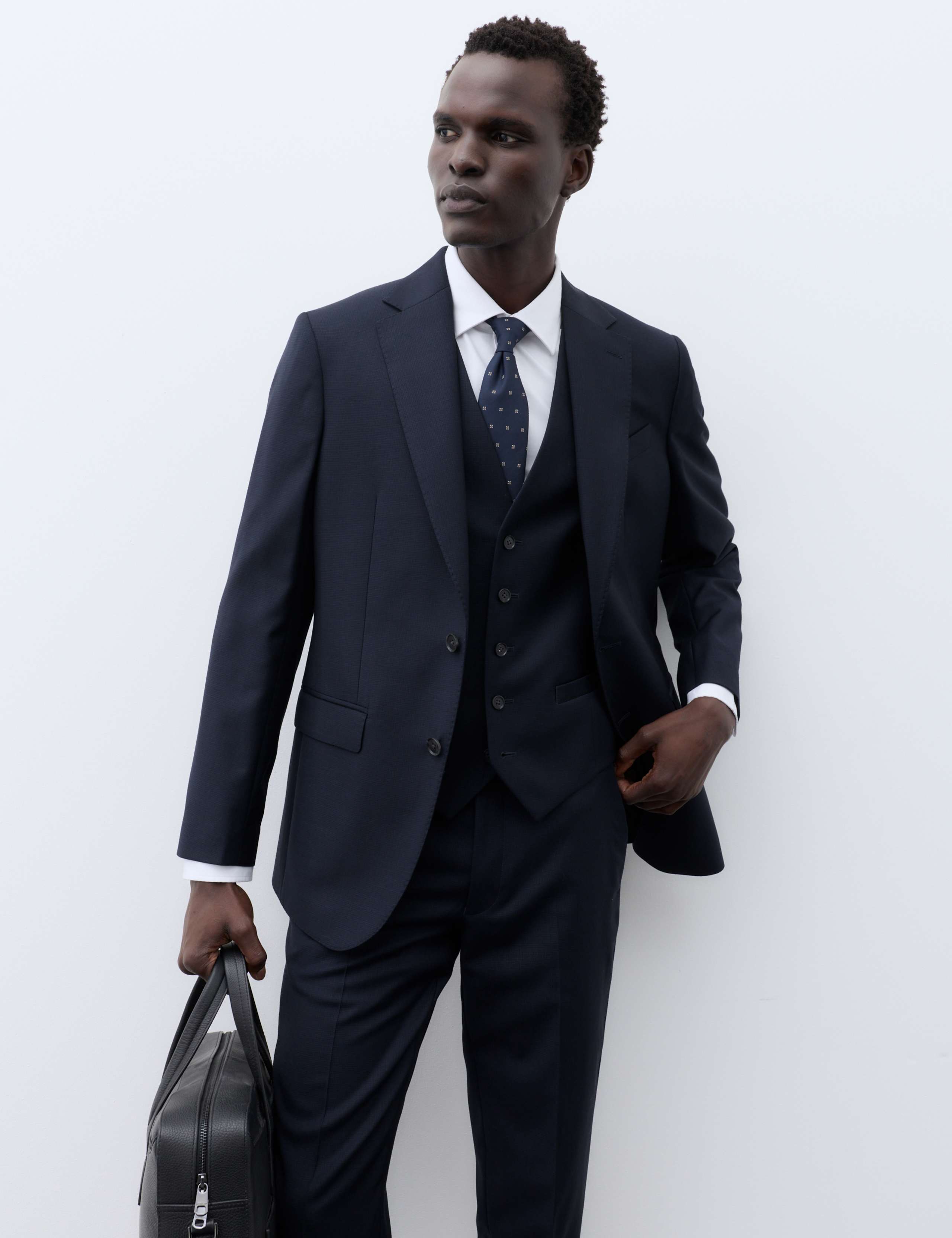 3 Piece Tailored Fit Pure Wool Suit