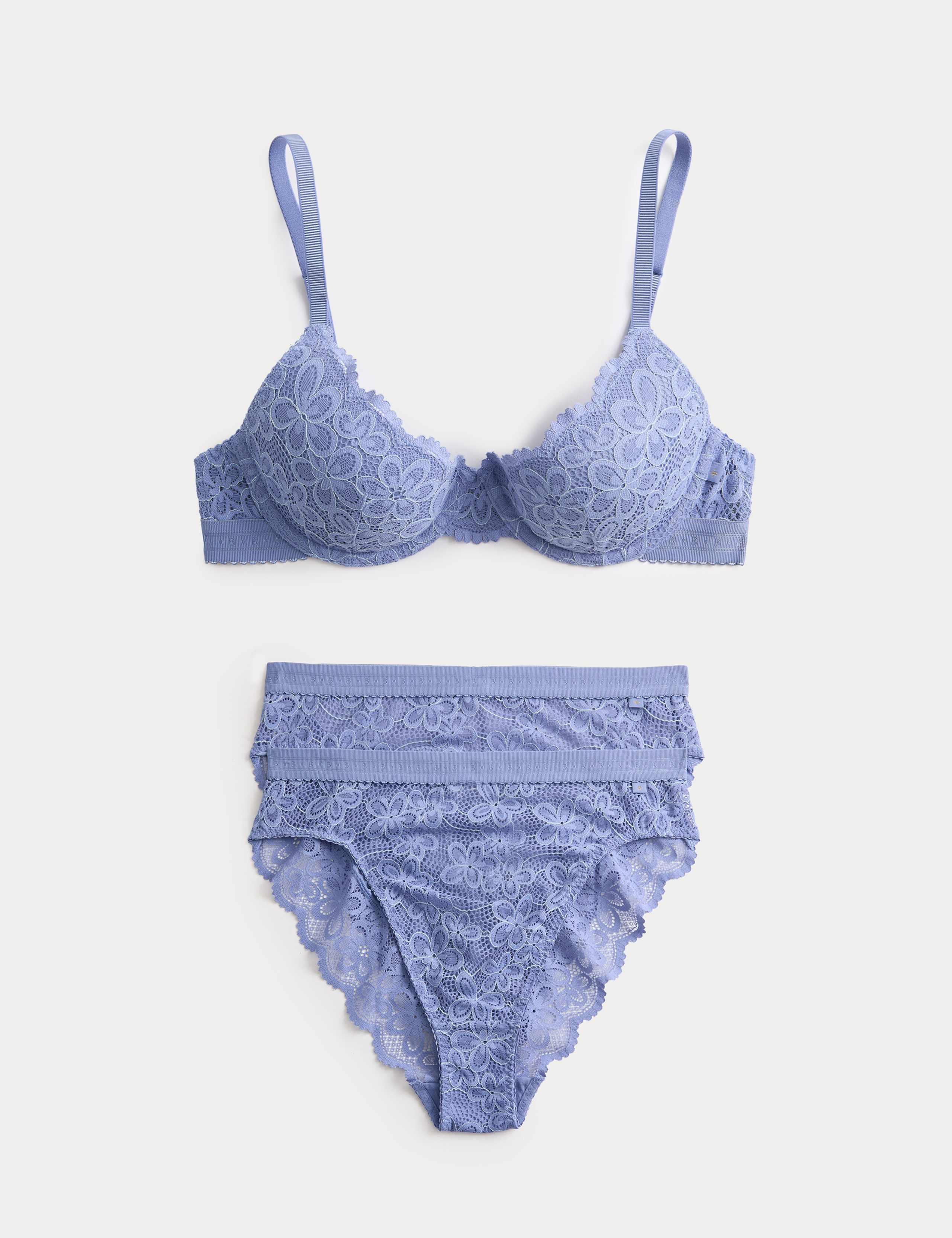 Cleo Lace Wired Demi Cup Bra Set A-E 1 of 6