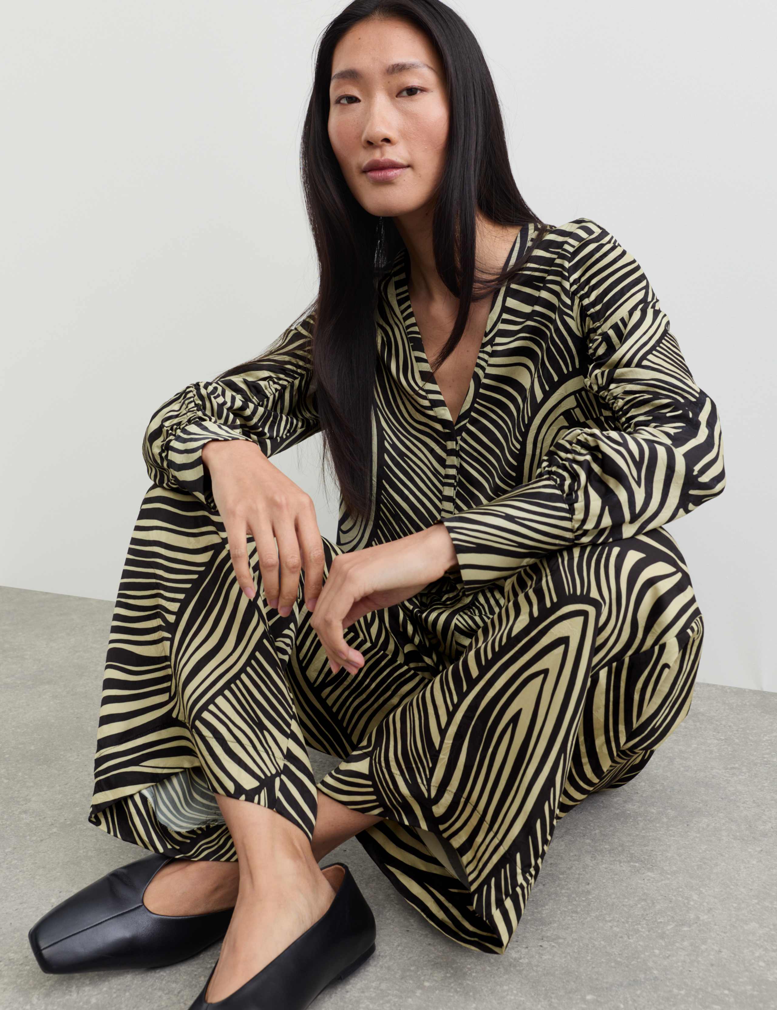 Printed Blouse & Trouser Set