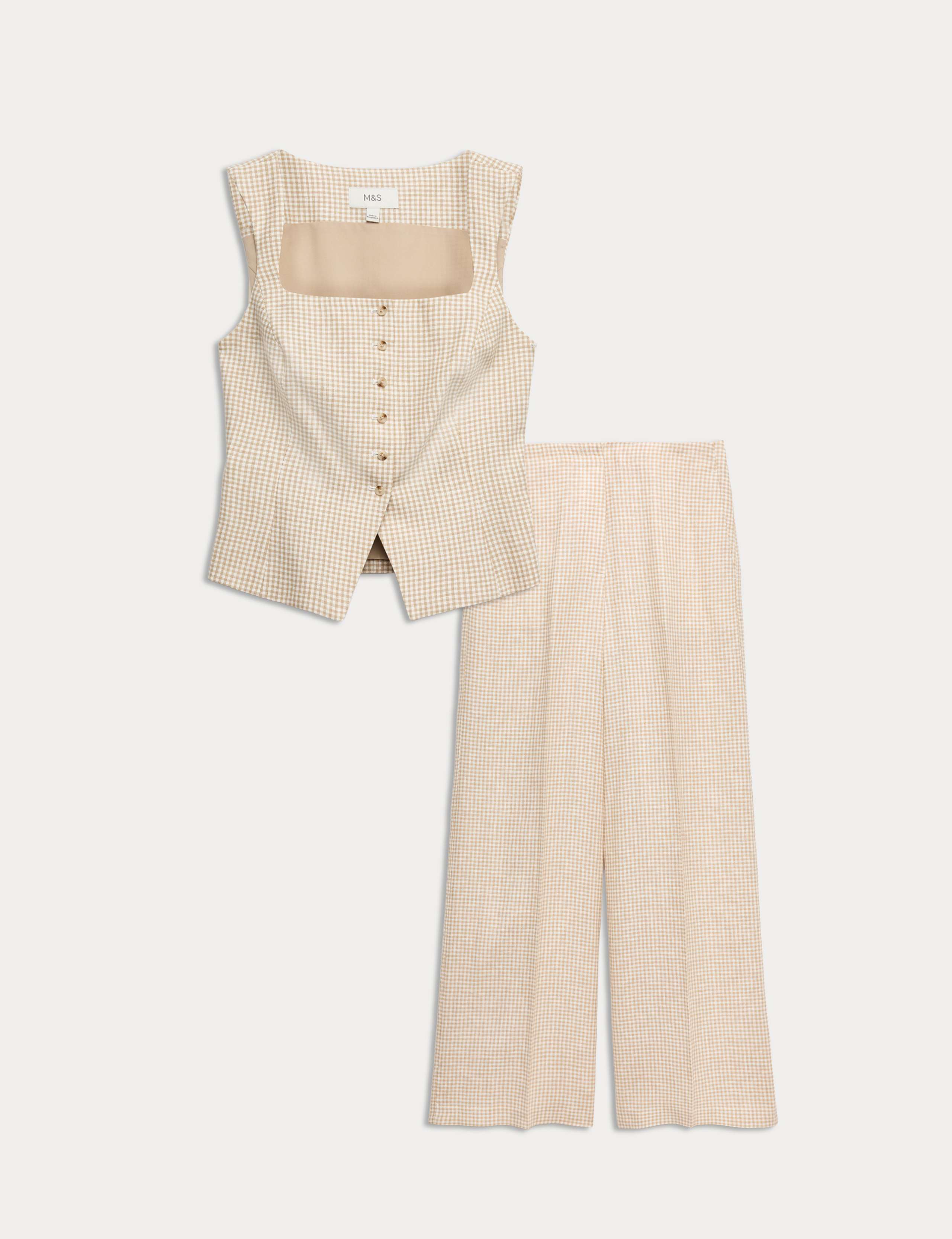Gingham Waistcoat & Trouser Set 1 of 6