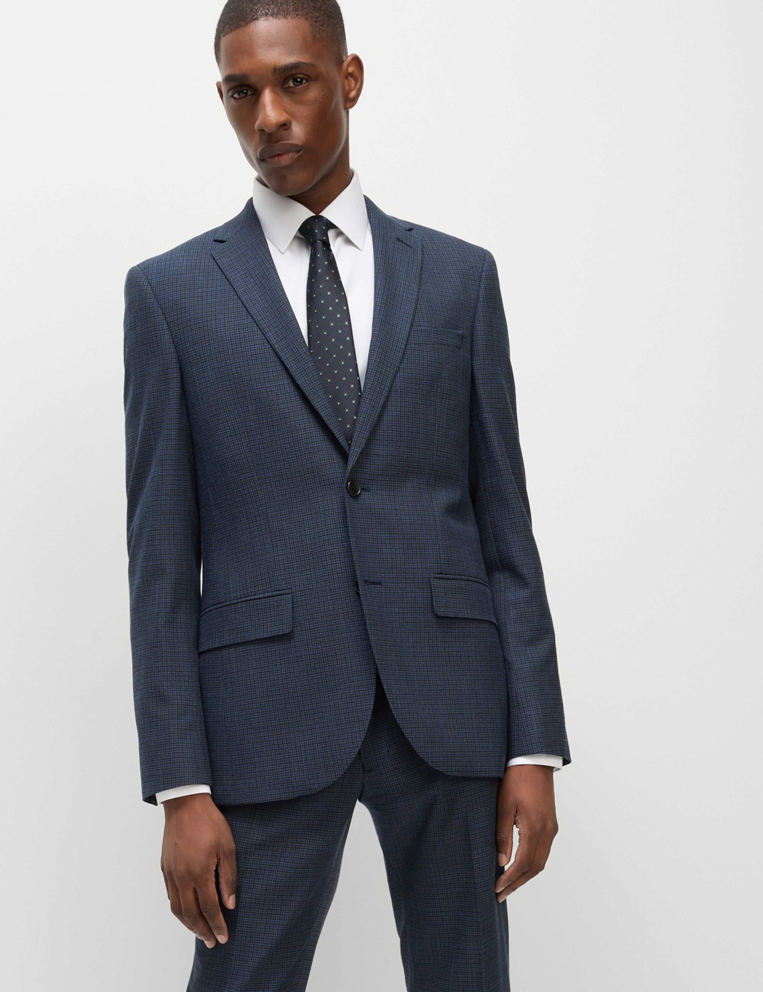 Skinny Fit Check Suit