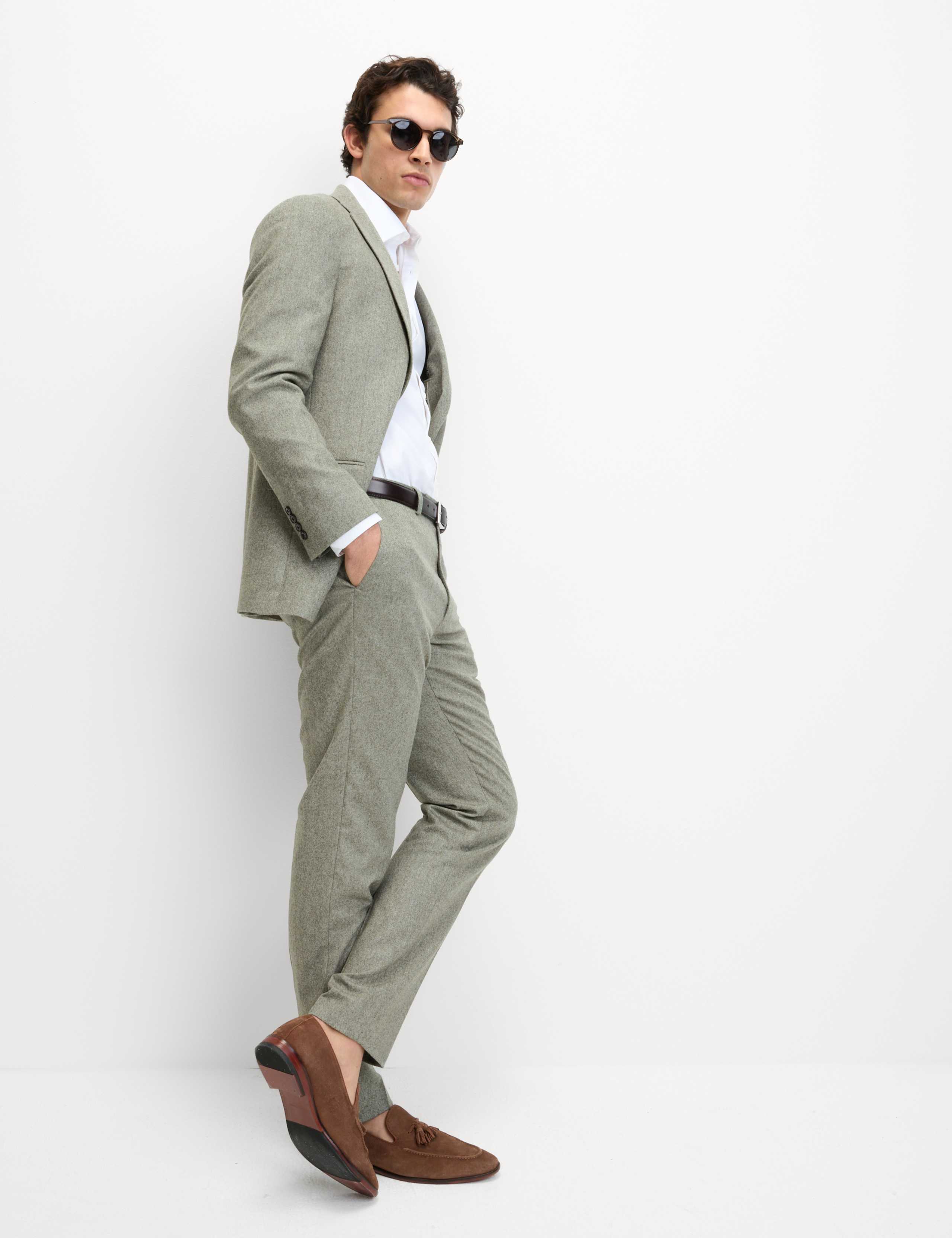 Tailored Fit Wool Rich Tweed Suit 1 of 6