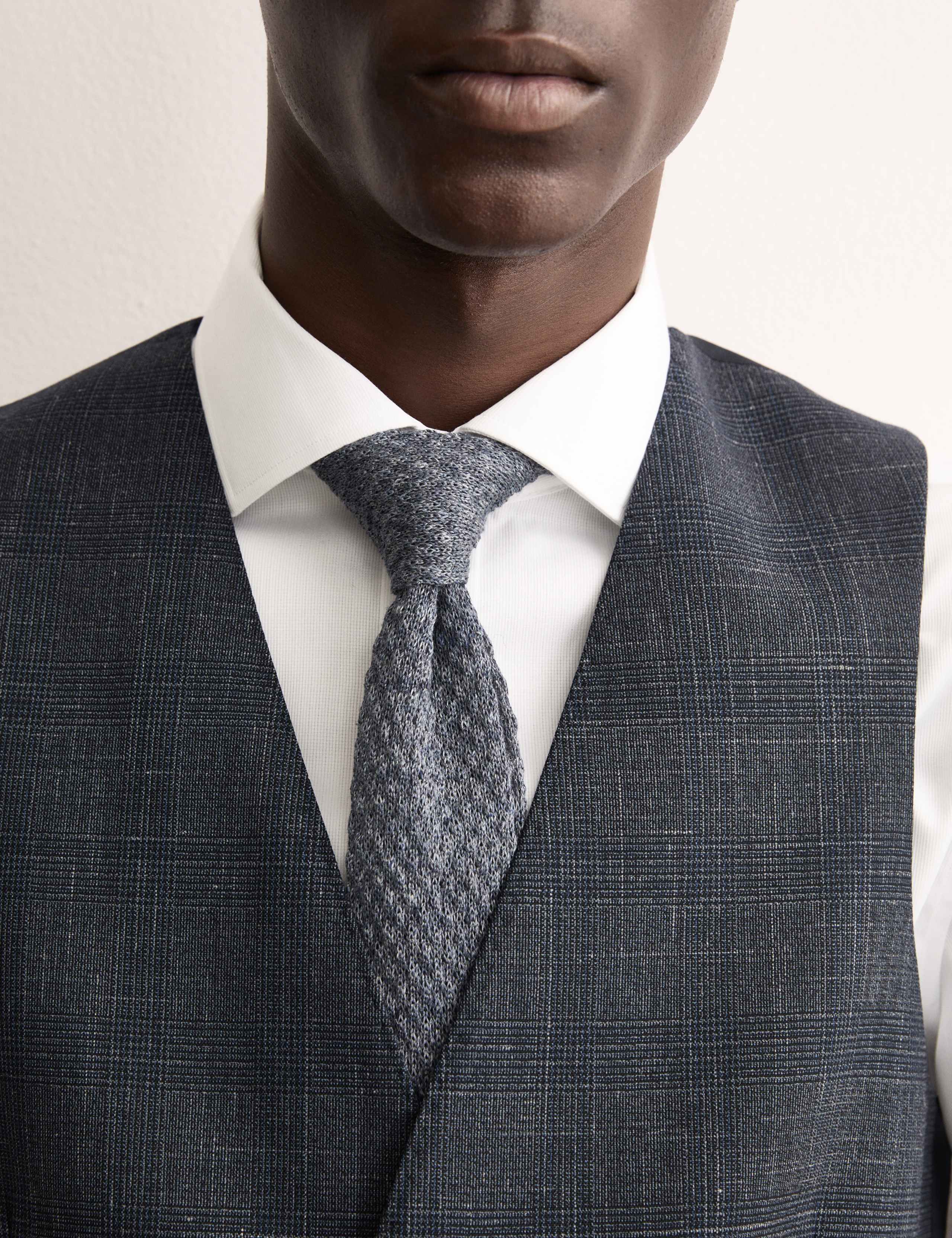 Italian Wool Rich Silk Linen Check Suit 6 of 6