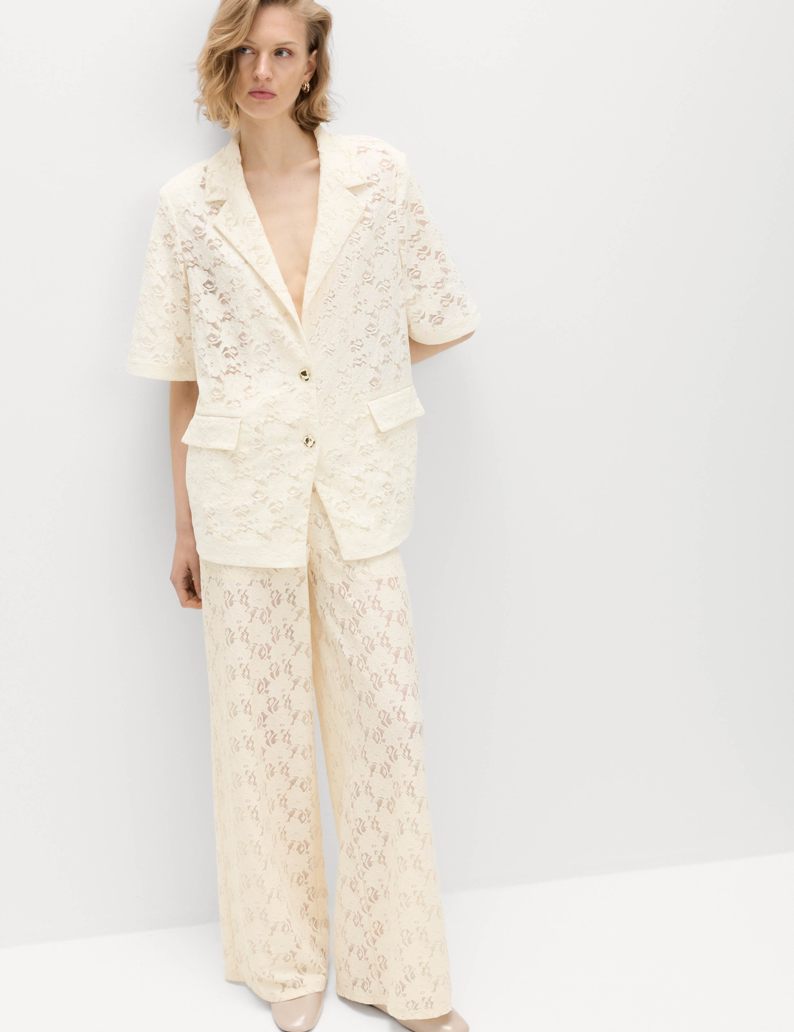 Lace Jacket & Trousers Set
