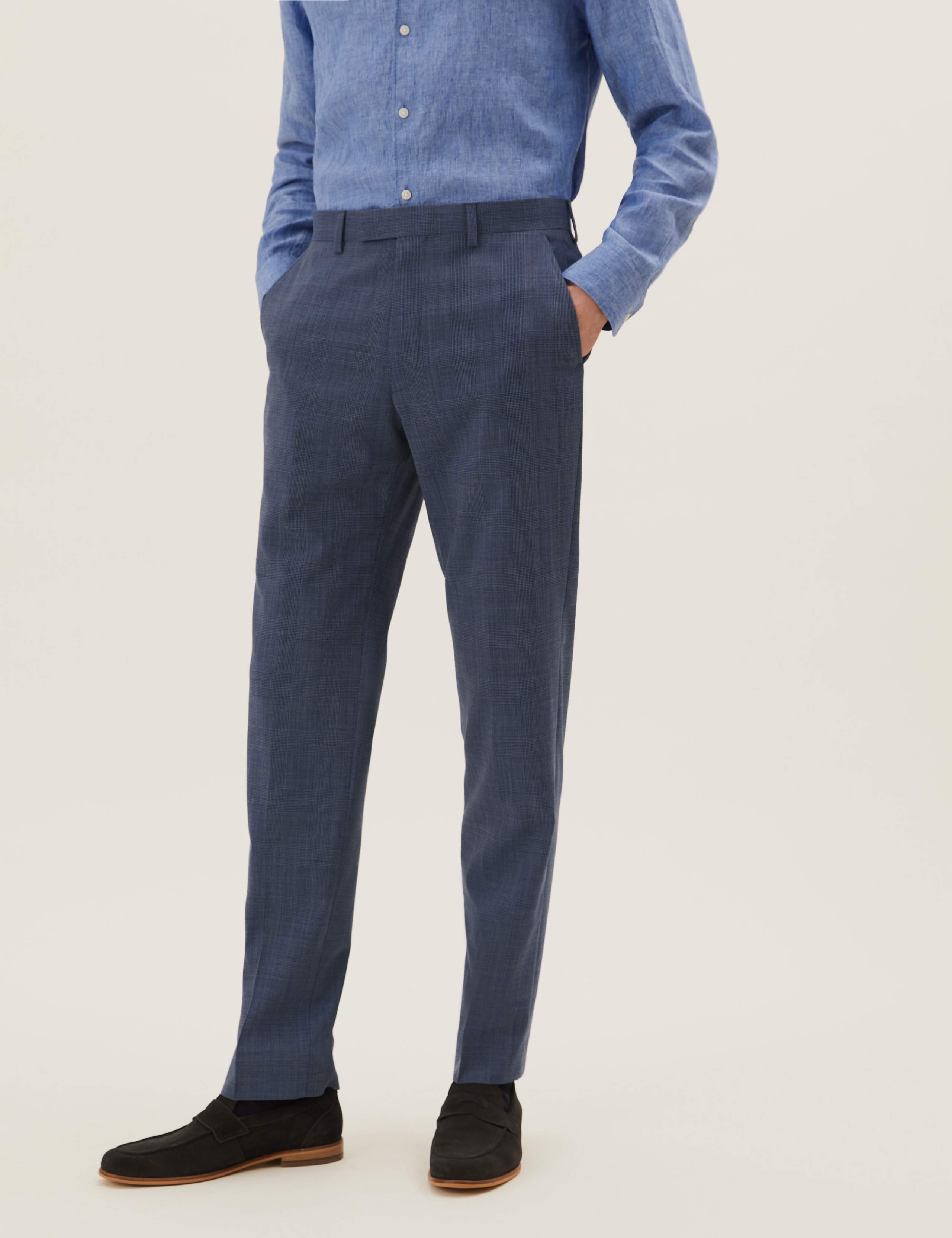 Tailored Fit Wool Rich Check Suit 4 of 6