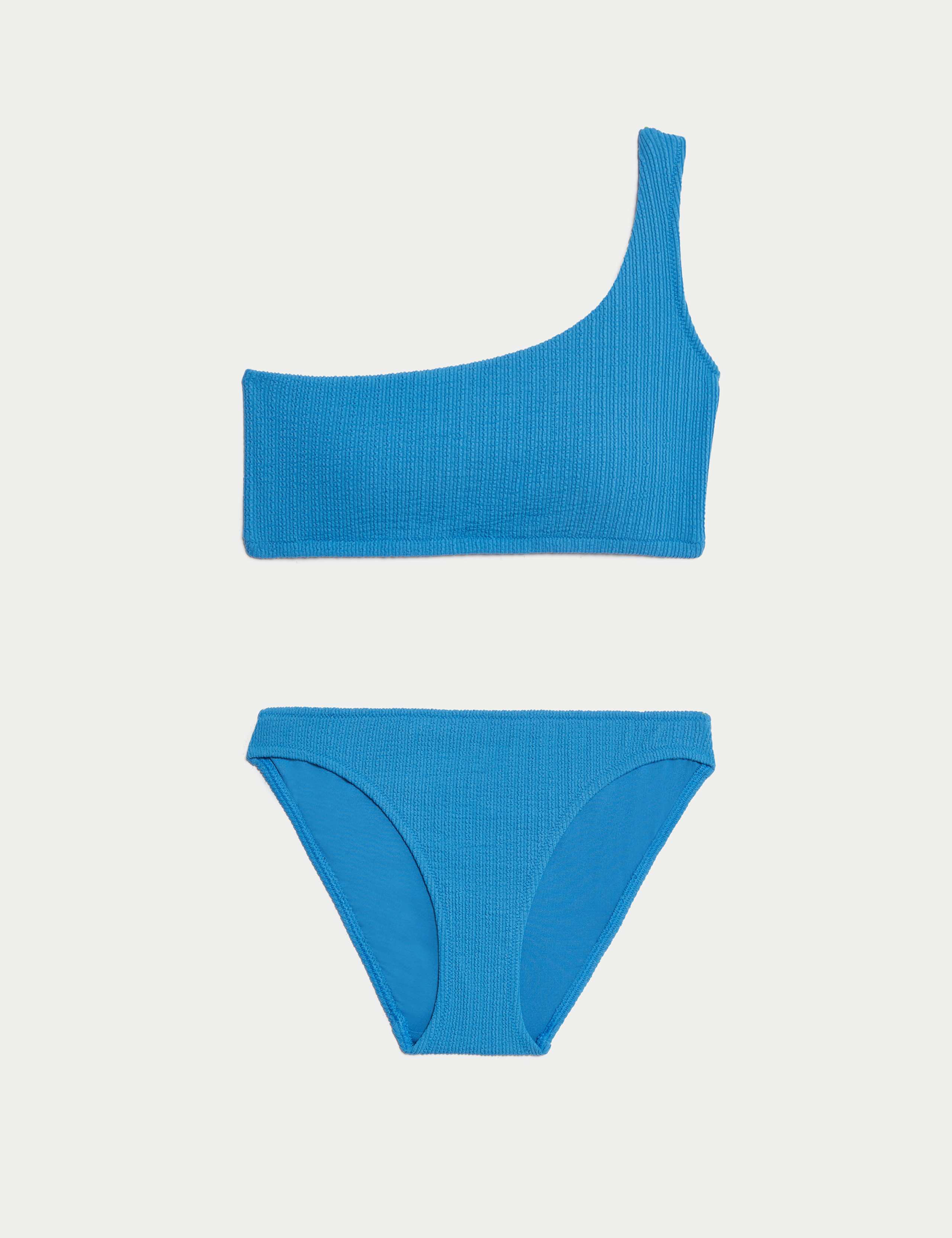 Textured One Shoulder Bikini Set 1 of 5