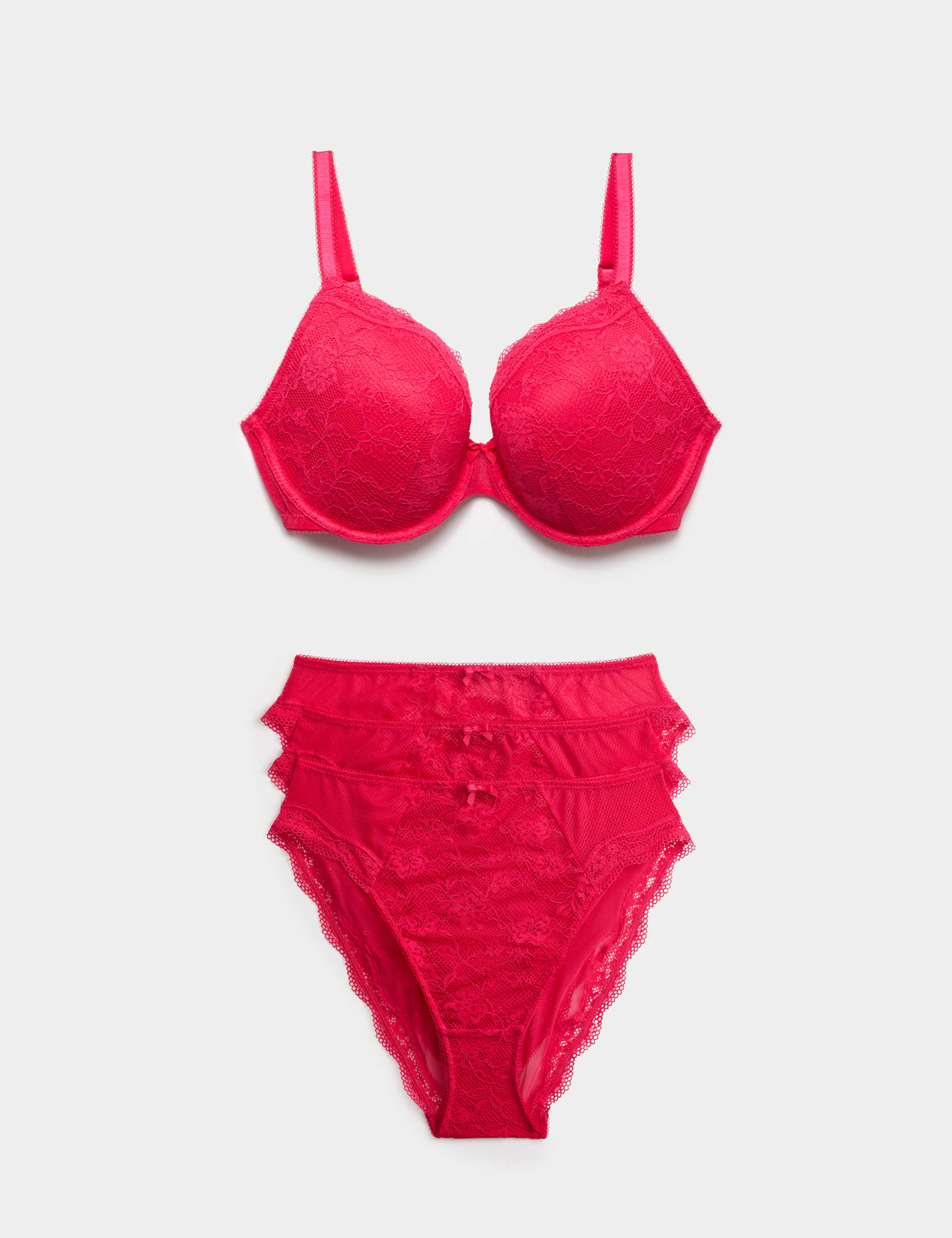 Jasmine Lace Wired Plunge Bra Set F-H 1 of 6