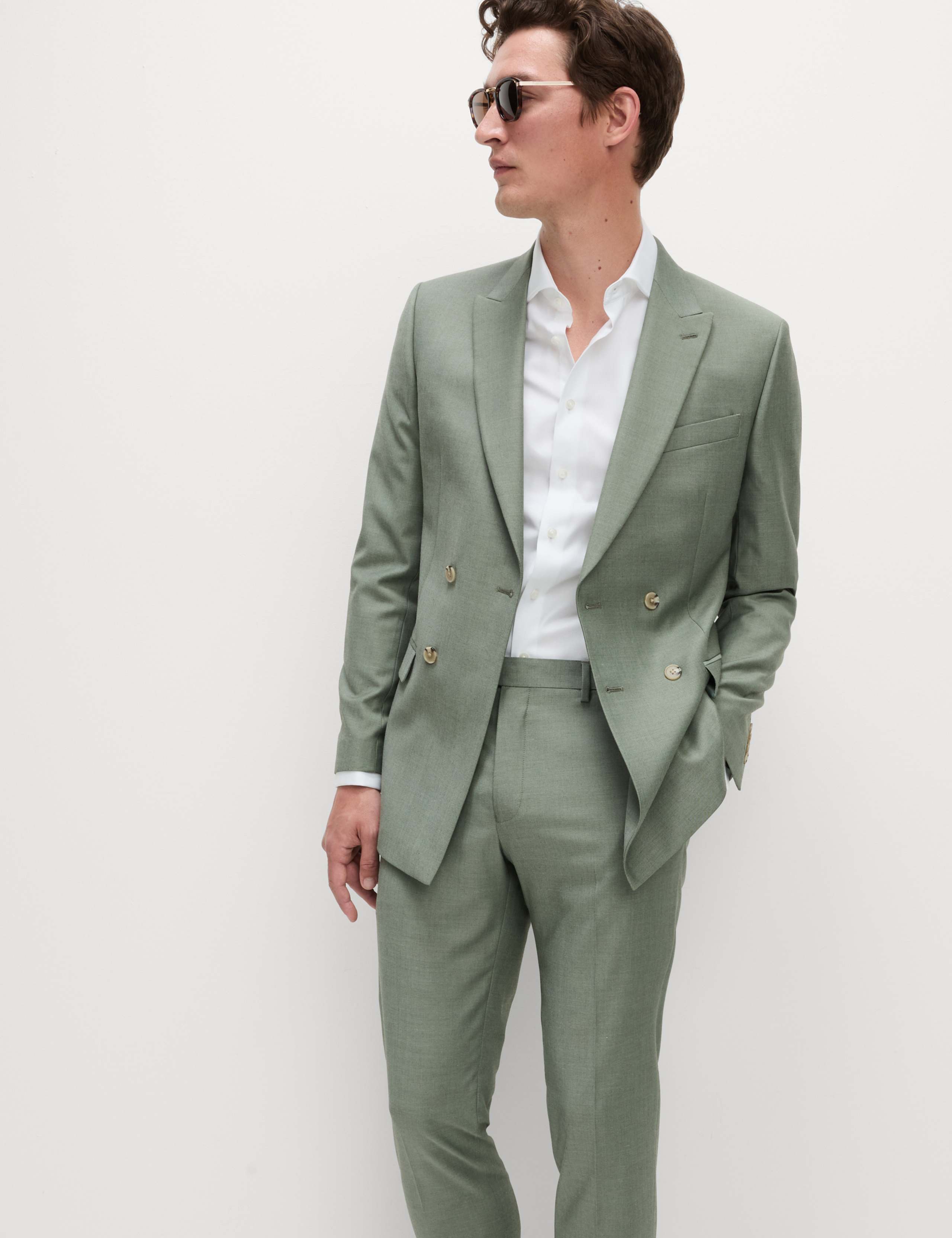 Slim Fit Double Breasted Suit