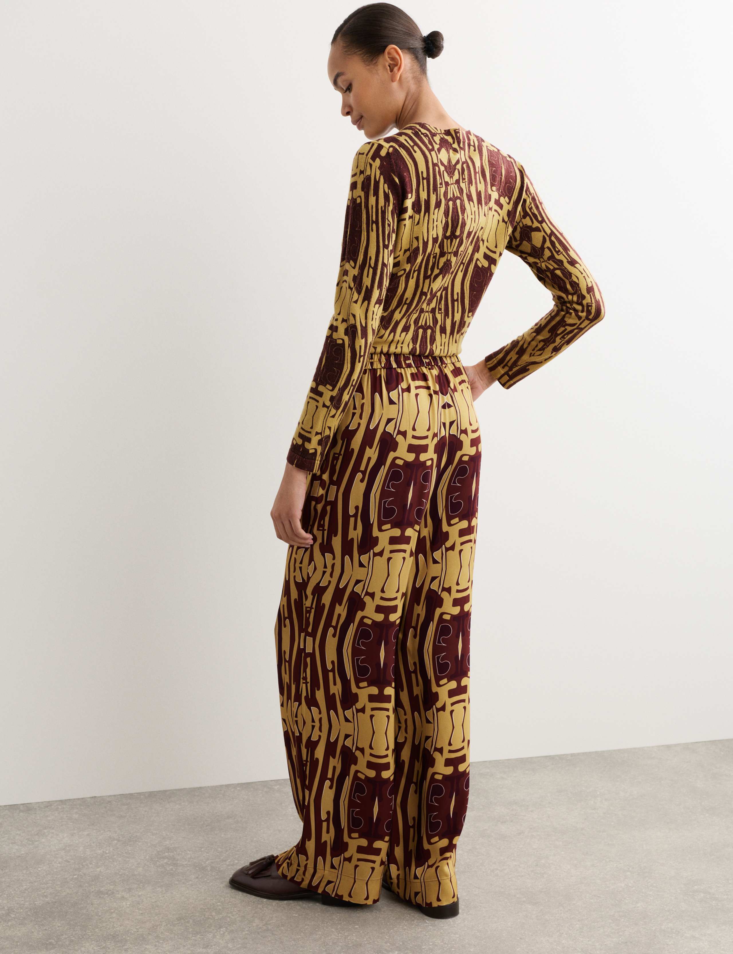 Pure Merino Wool Printed Jumper and Trouser Set 6 of 6