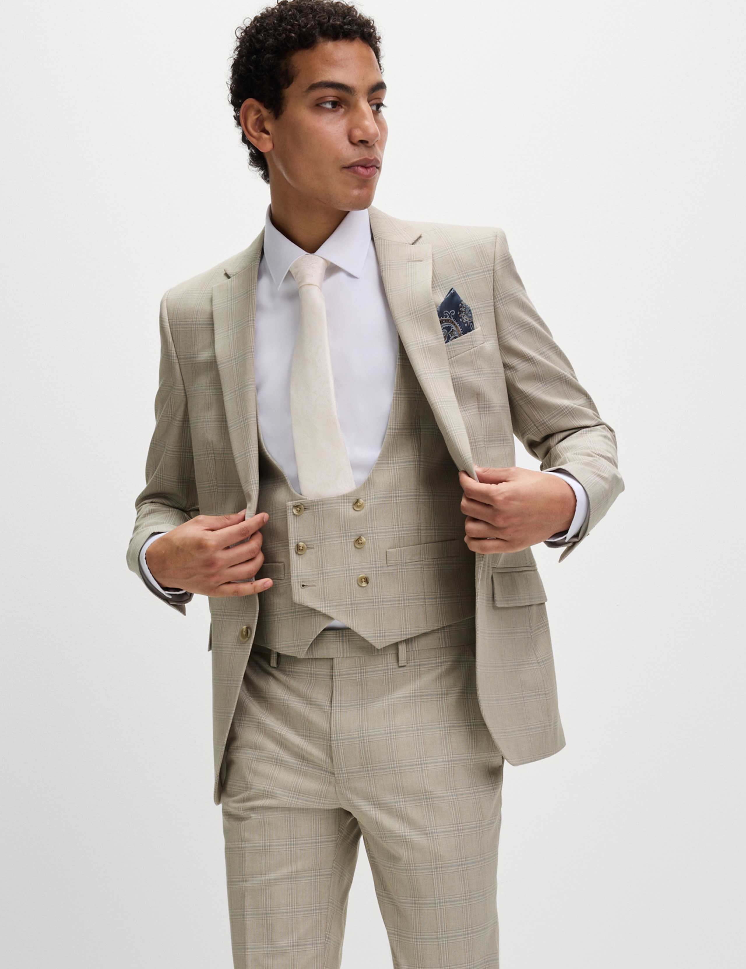 Slim Fit Check Suit
