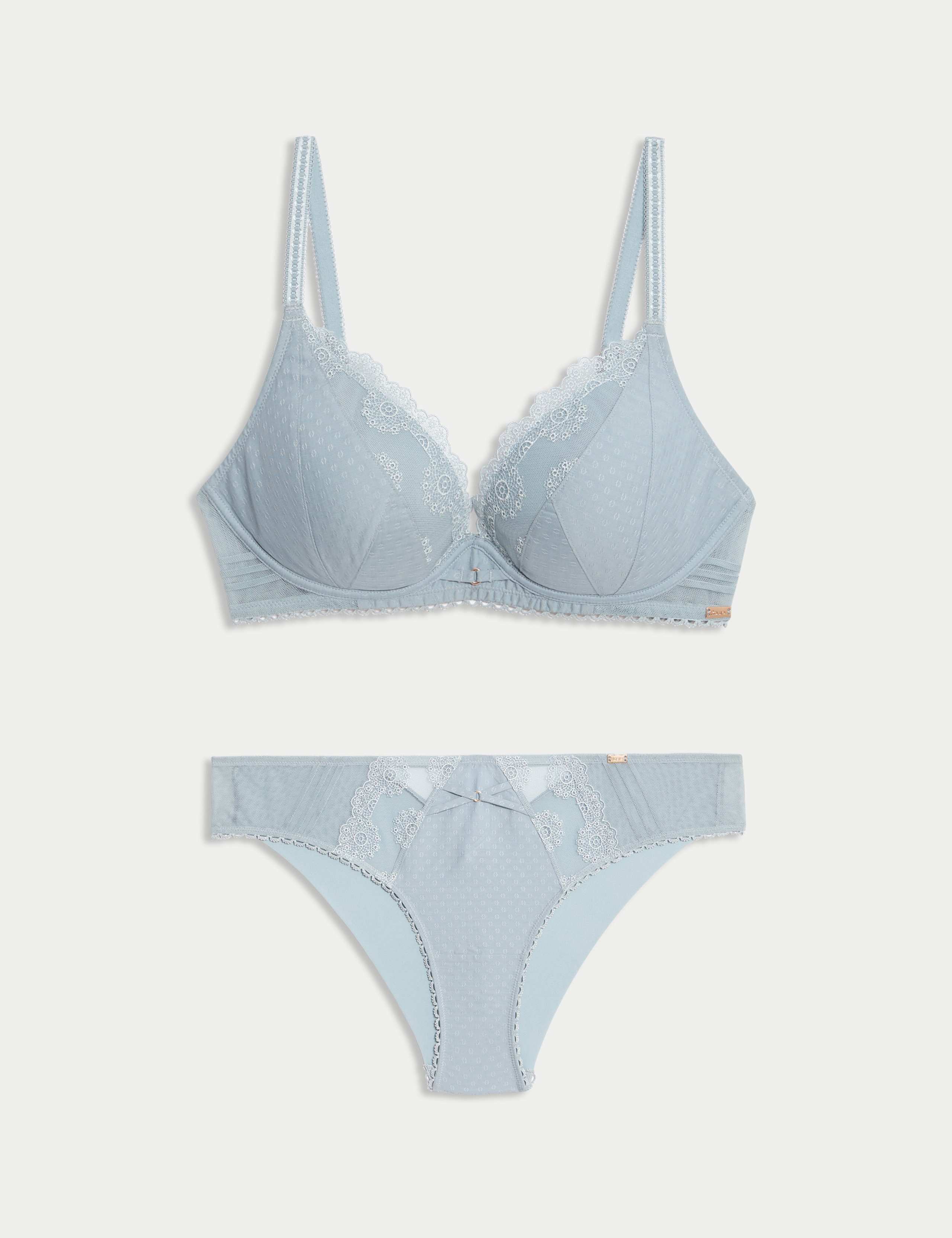 Sweet William Non Wired Plunge Bra Set A-E 1 of 6
