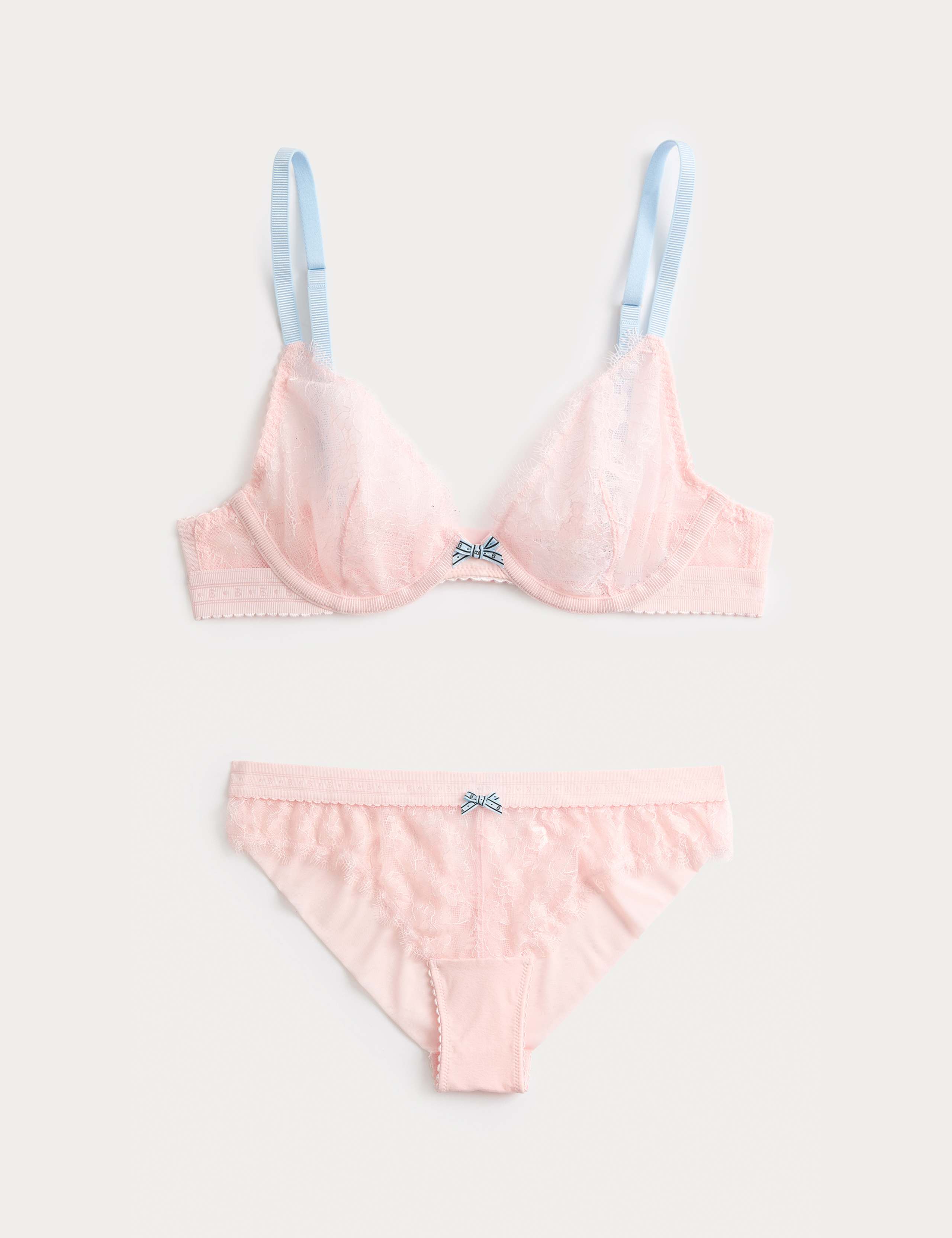 Anna Lace Wired Plunge Bra Set A-E 1 of 6