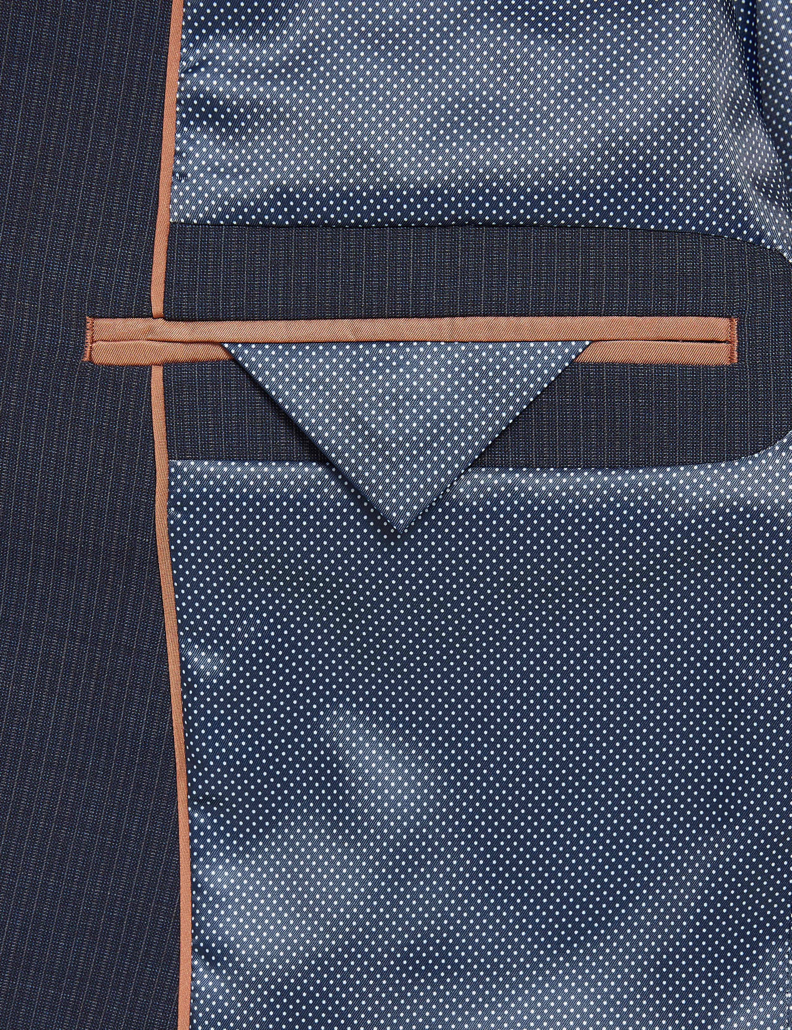 The Ultimate Navy Slim Fit Wool Pinstripe 3 Piece Suit 5 of 7