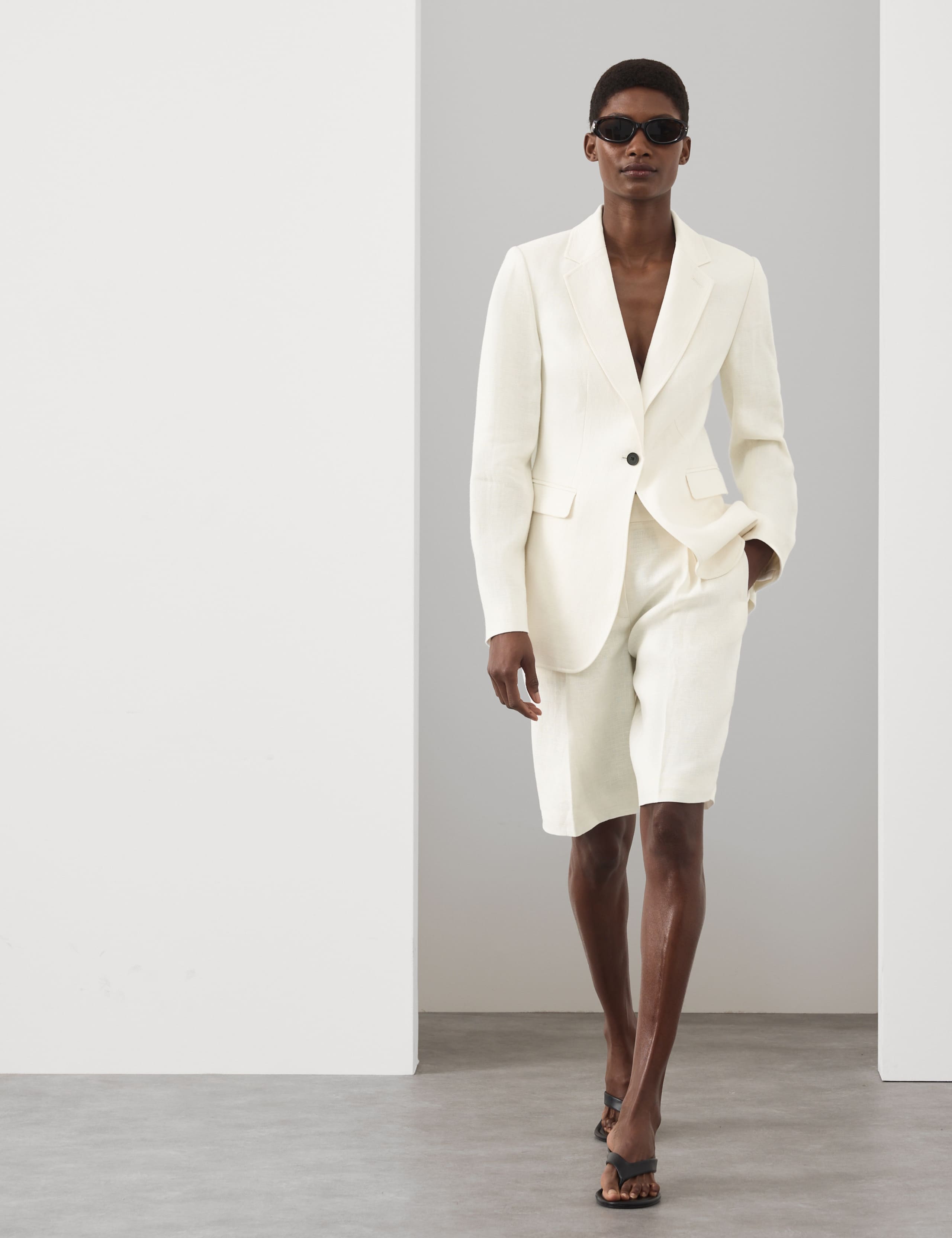 Linen Blazer & Short Set