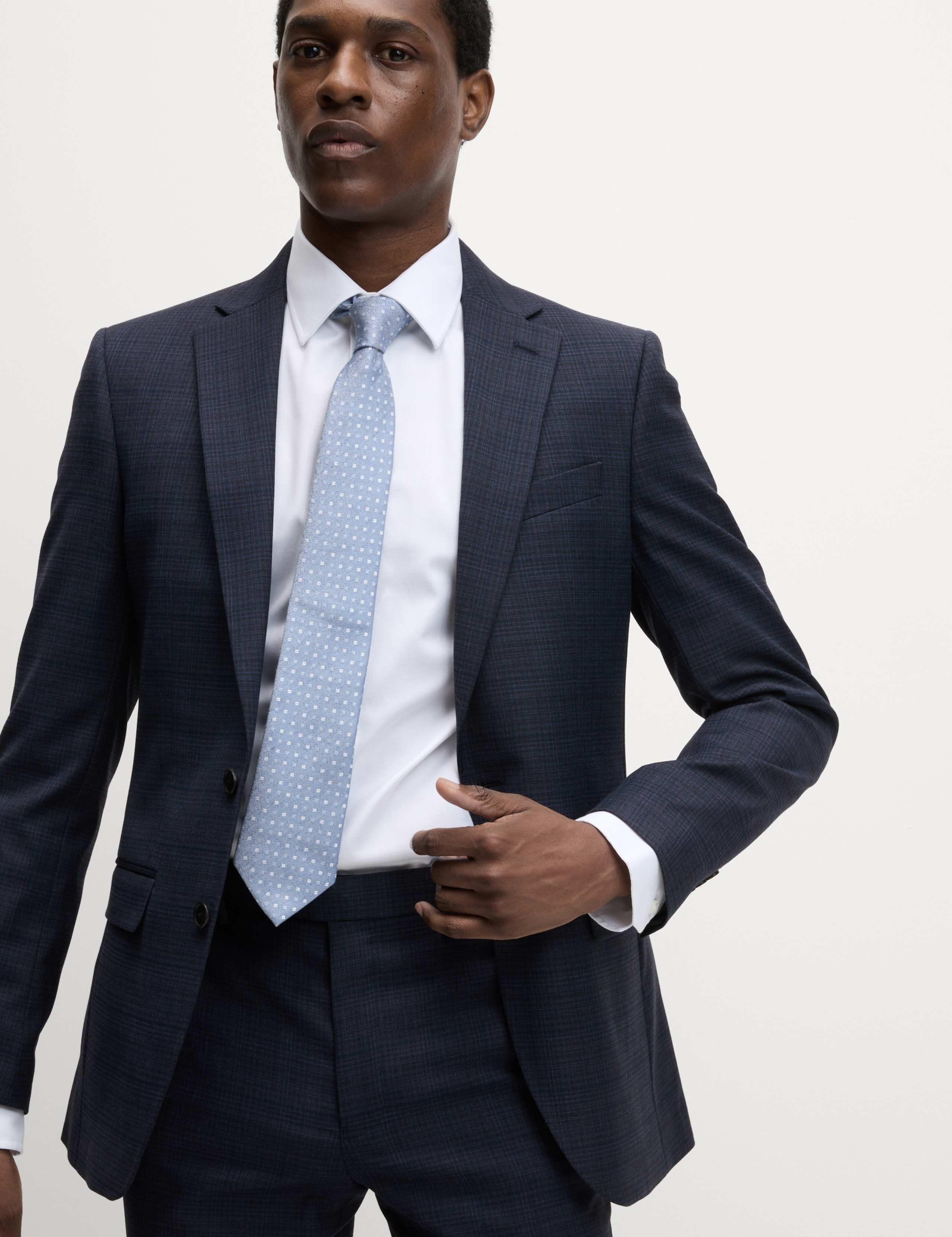 Slim Fit Shadow Check Suit