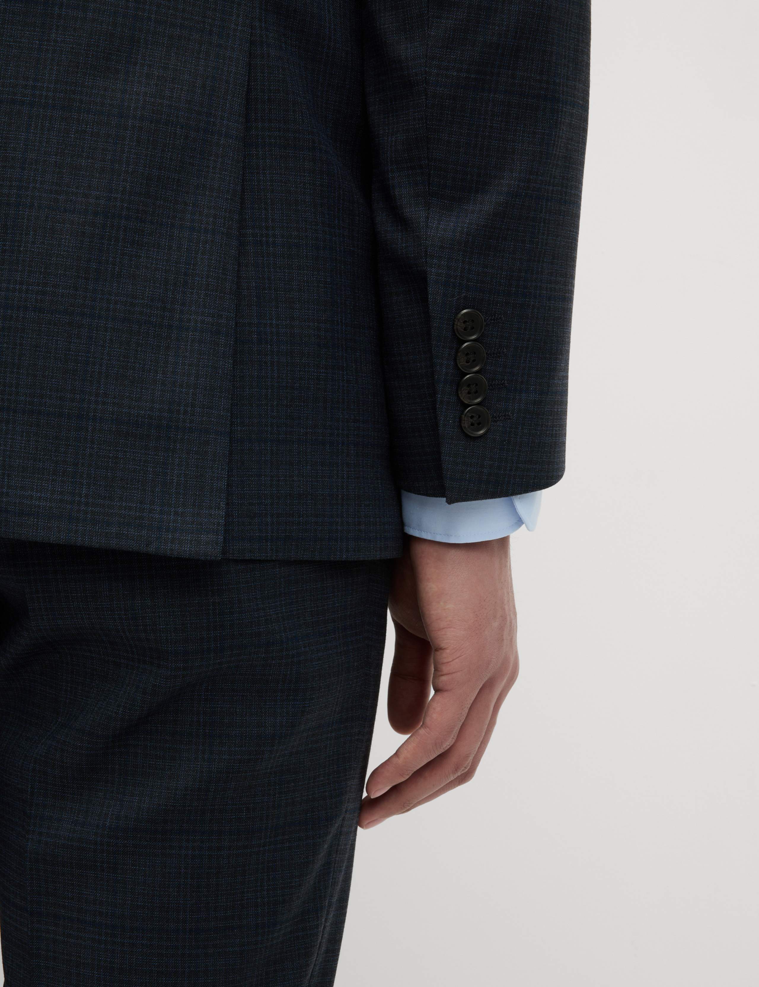 Regular Fit Shadow Check Suit 6 of 6