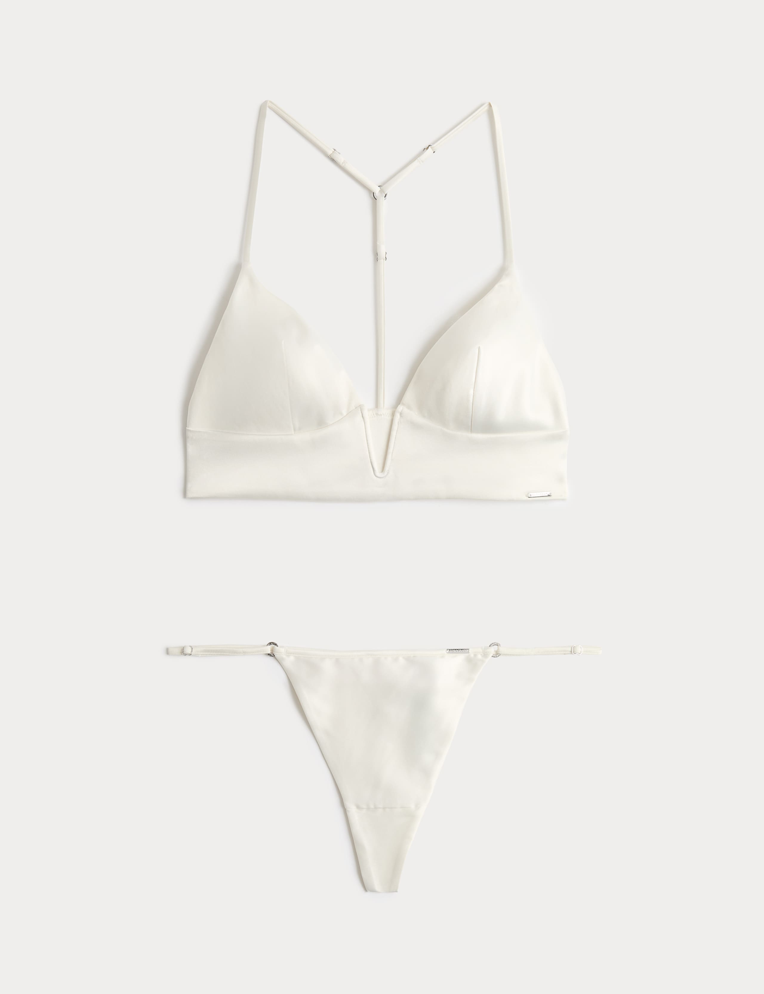 Black Label Satin Bralette Set 1 of 6
