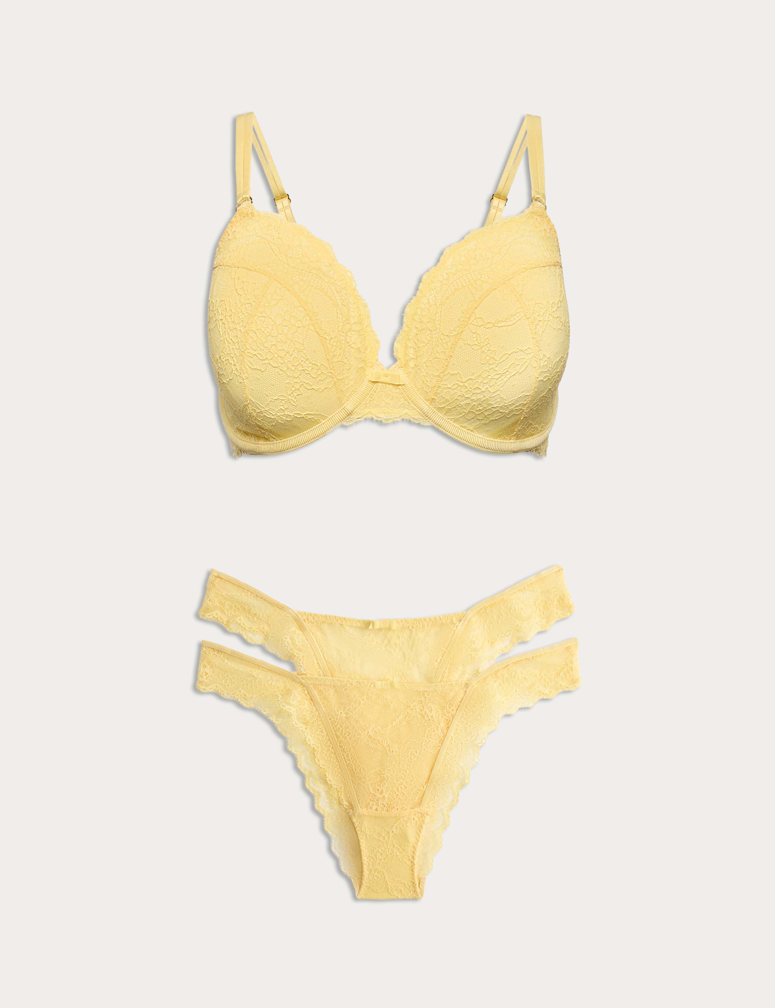Ida Lace Wired Plunge Bra Set F-H 1 of 6