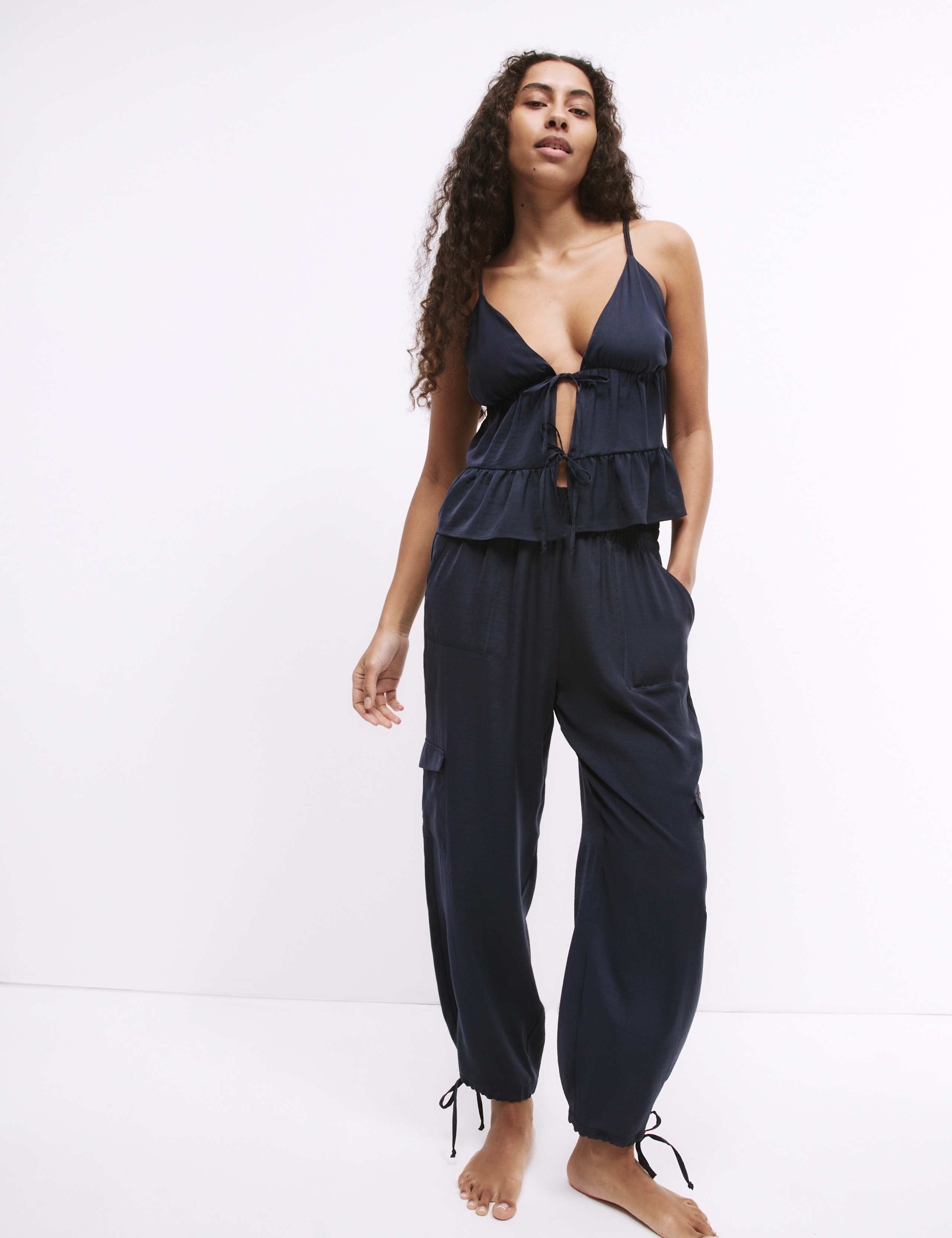 Dream Satin™ Tie Front Cami Top Set 2 of 4