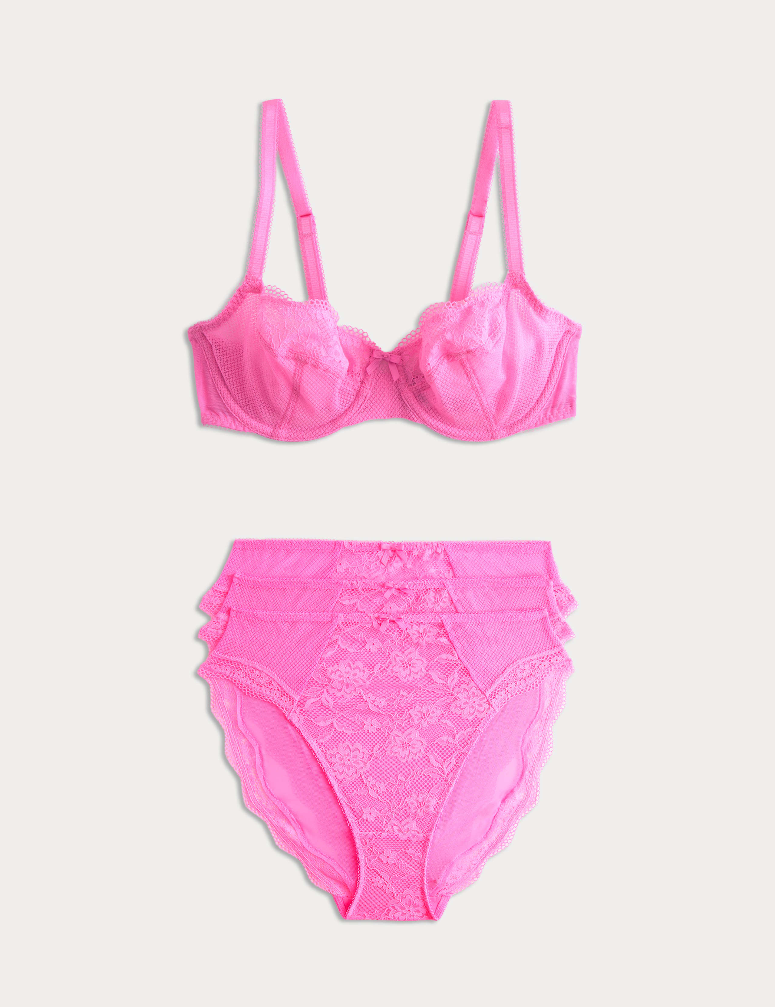 Jasmine Lace Wired Balcony Bra Set A-E 1 of 6