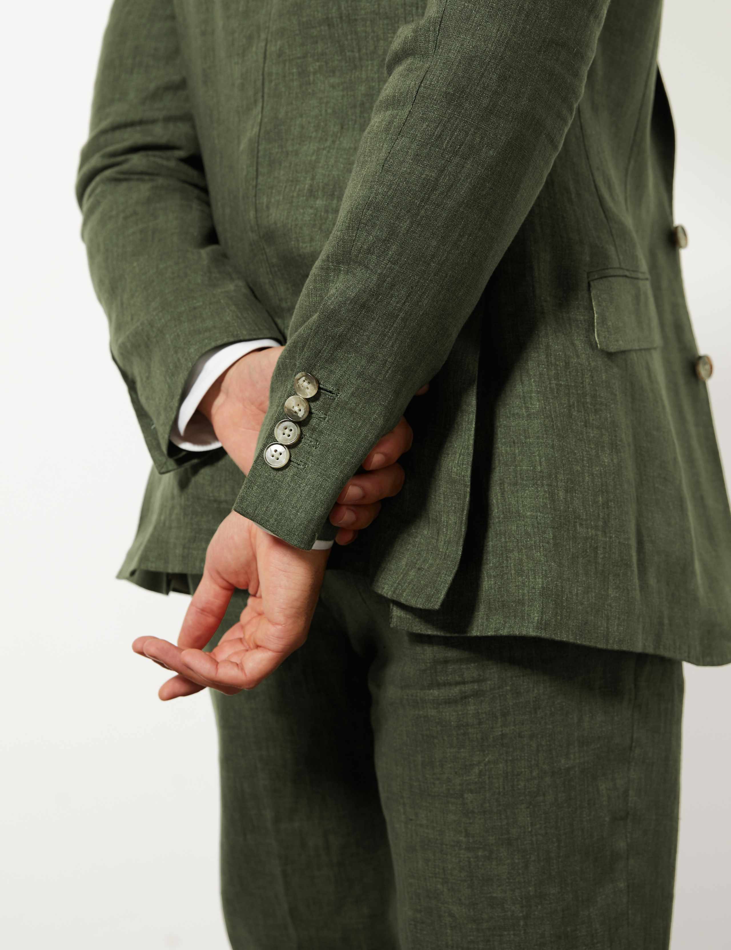 Tailored Fit Pure Linen 2 Piece Suit 4 of 7