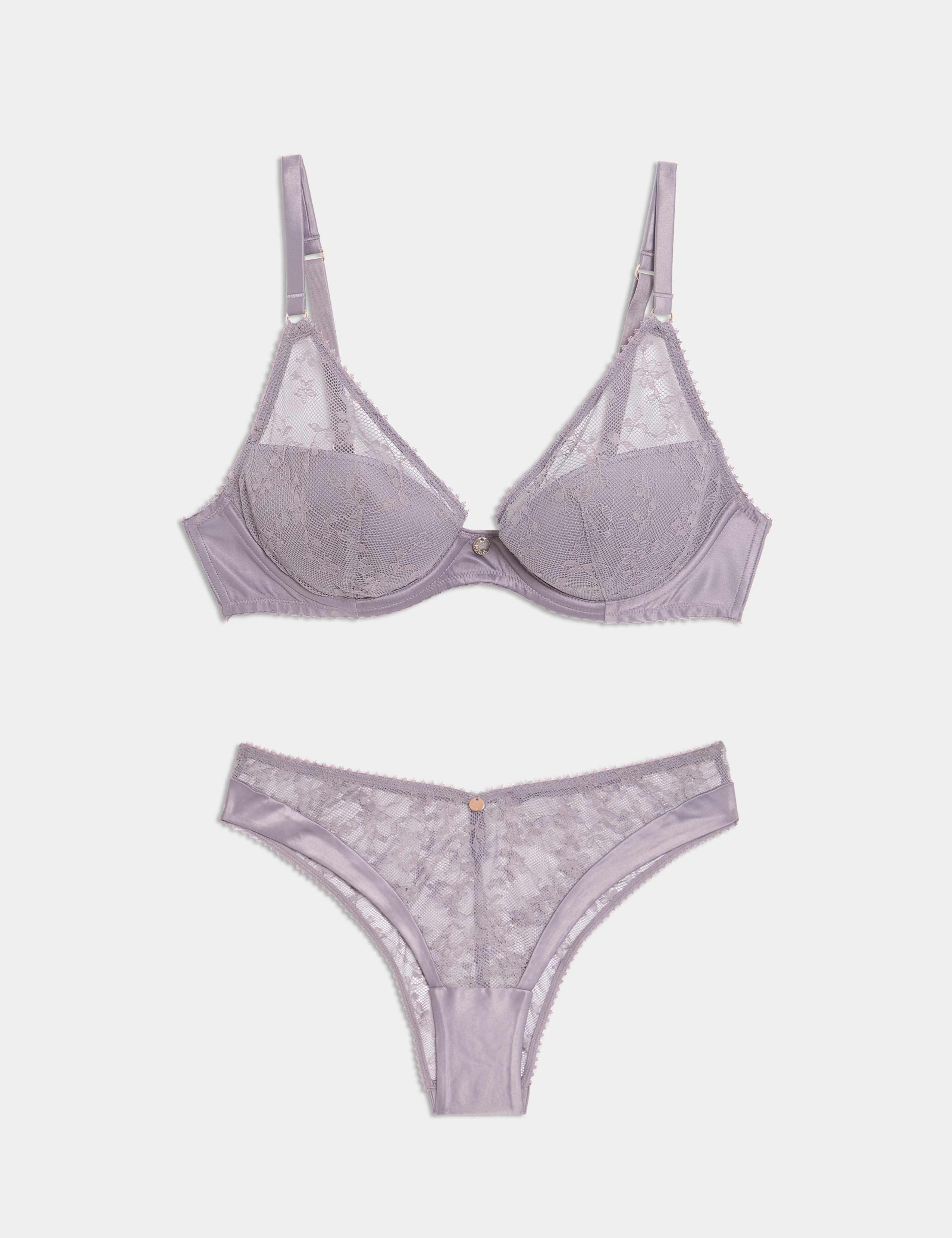 Rosa Lace Wired Plunge Bra Set A-E 1 of 6