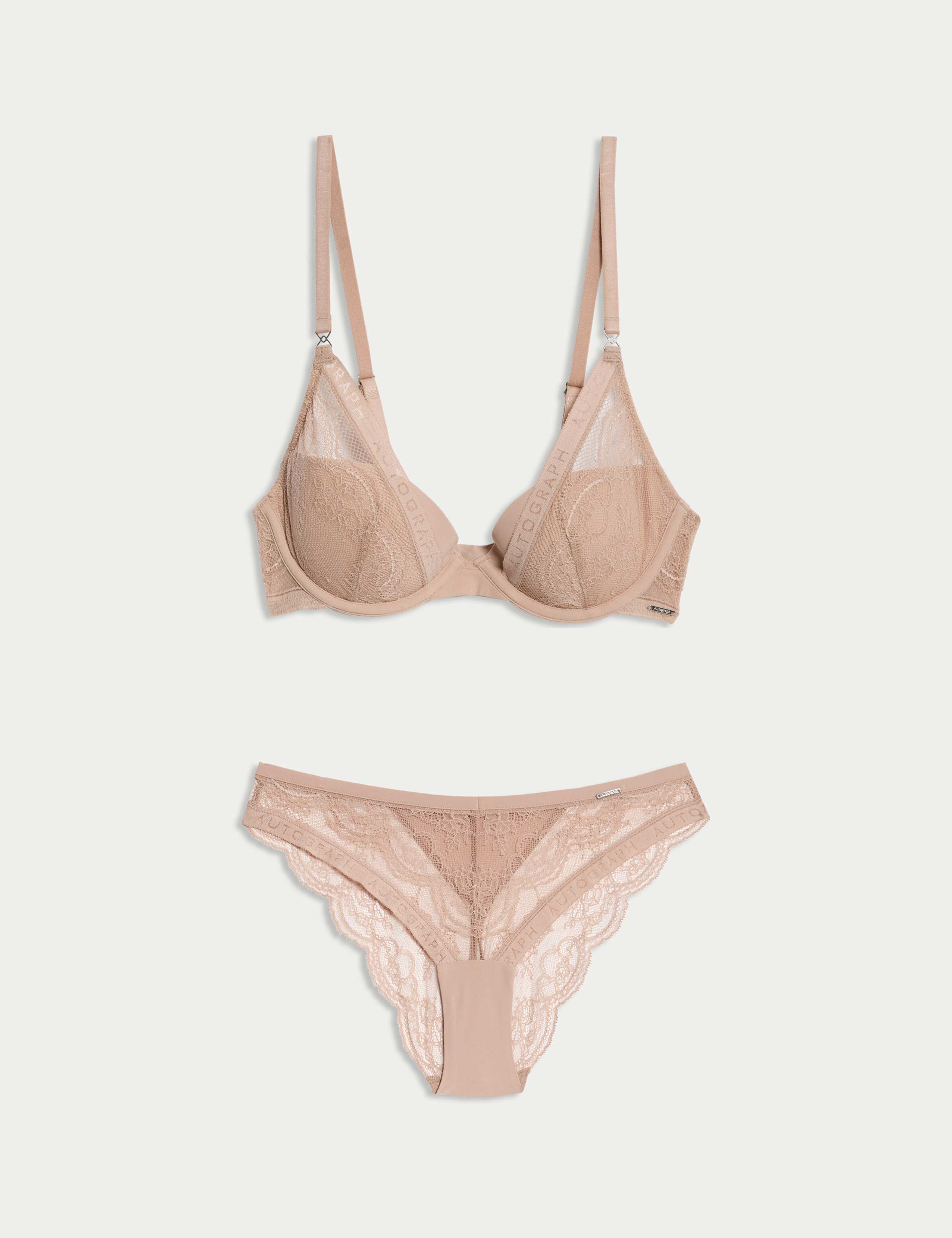 Murcia Lace Wired Plunge Bra Set A-E 1 of 6