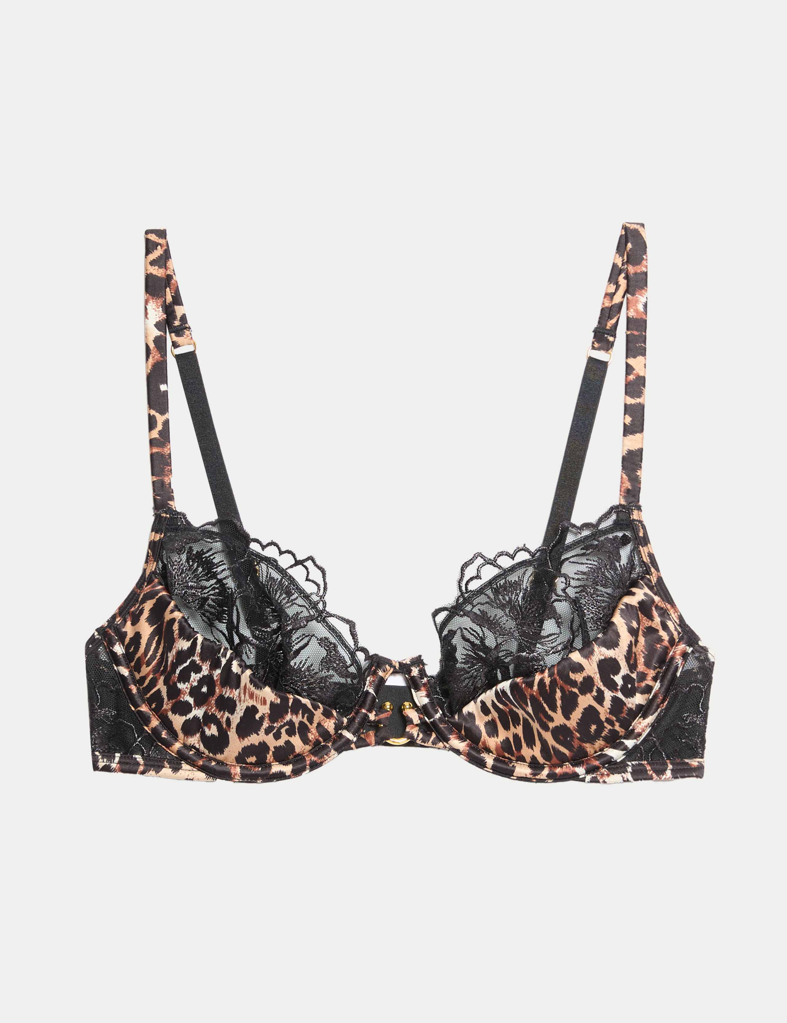 Gala Embroidery Wired Quarter Cup Balcony Bra Set A-E 1 of 6