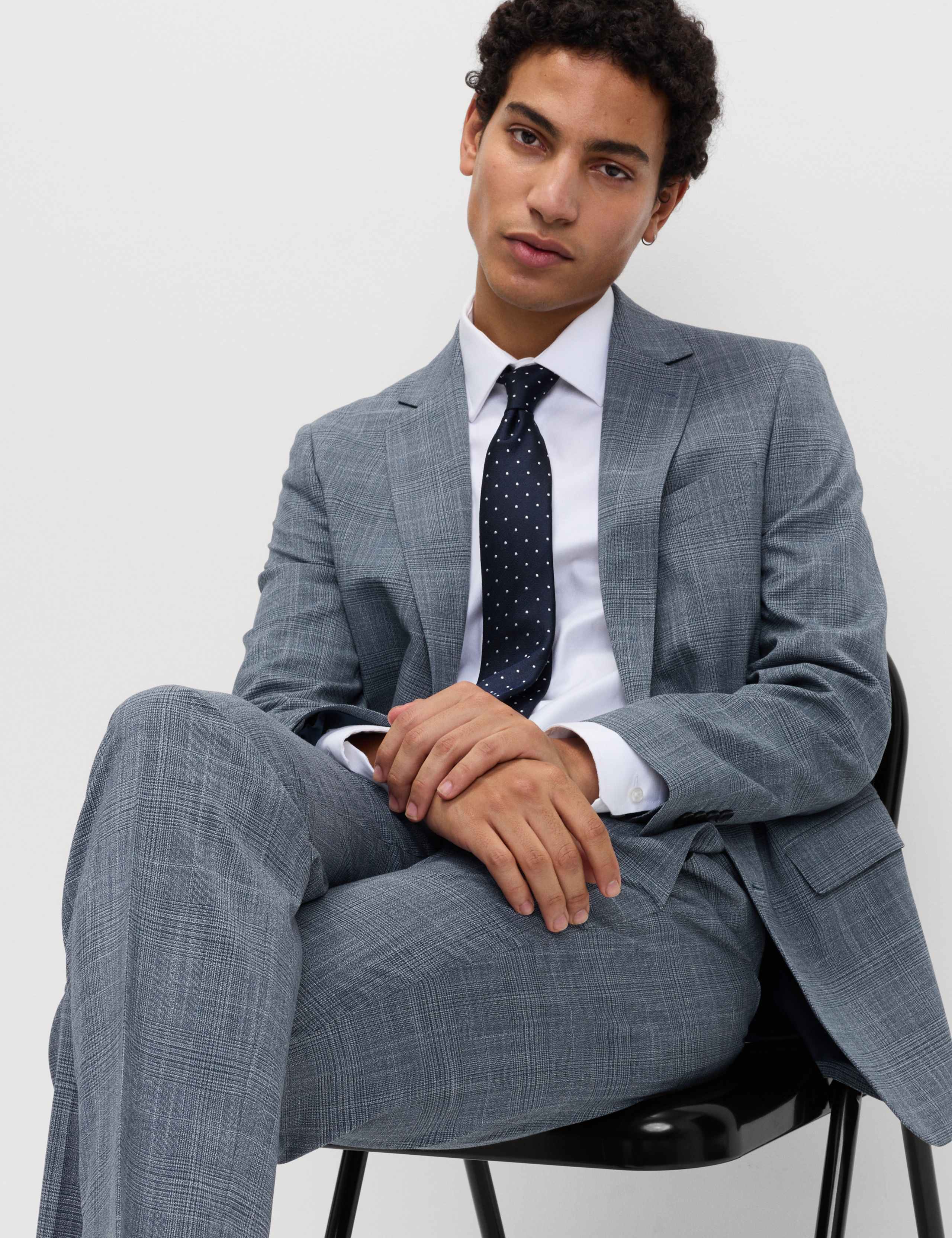 Tailored Fit Check Stretch Suit 4 of 6