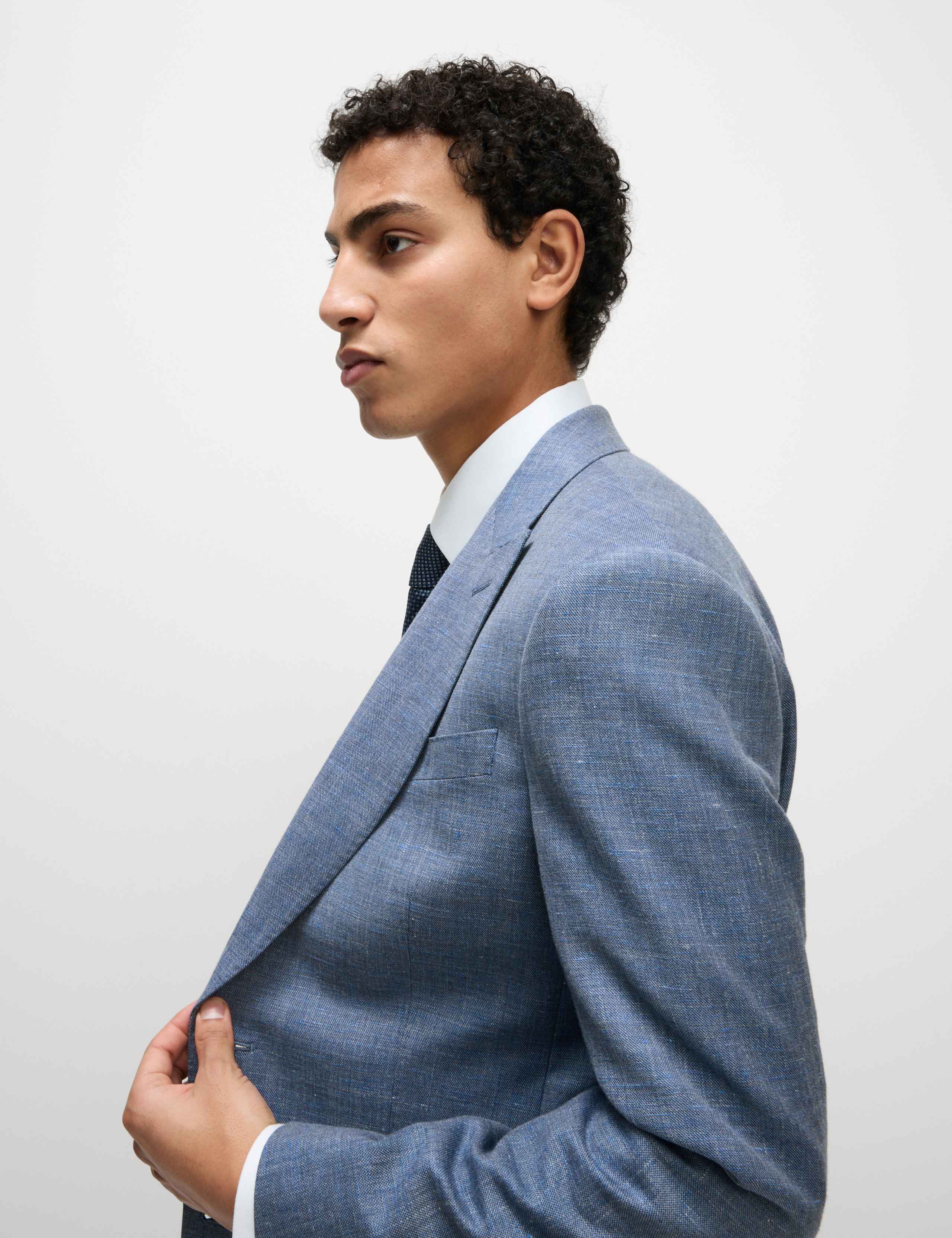 Regular Fit Wool Rich Linen Blend Suit 4 of 6