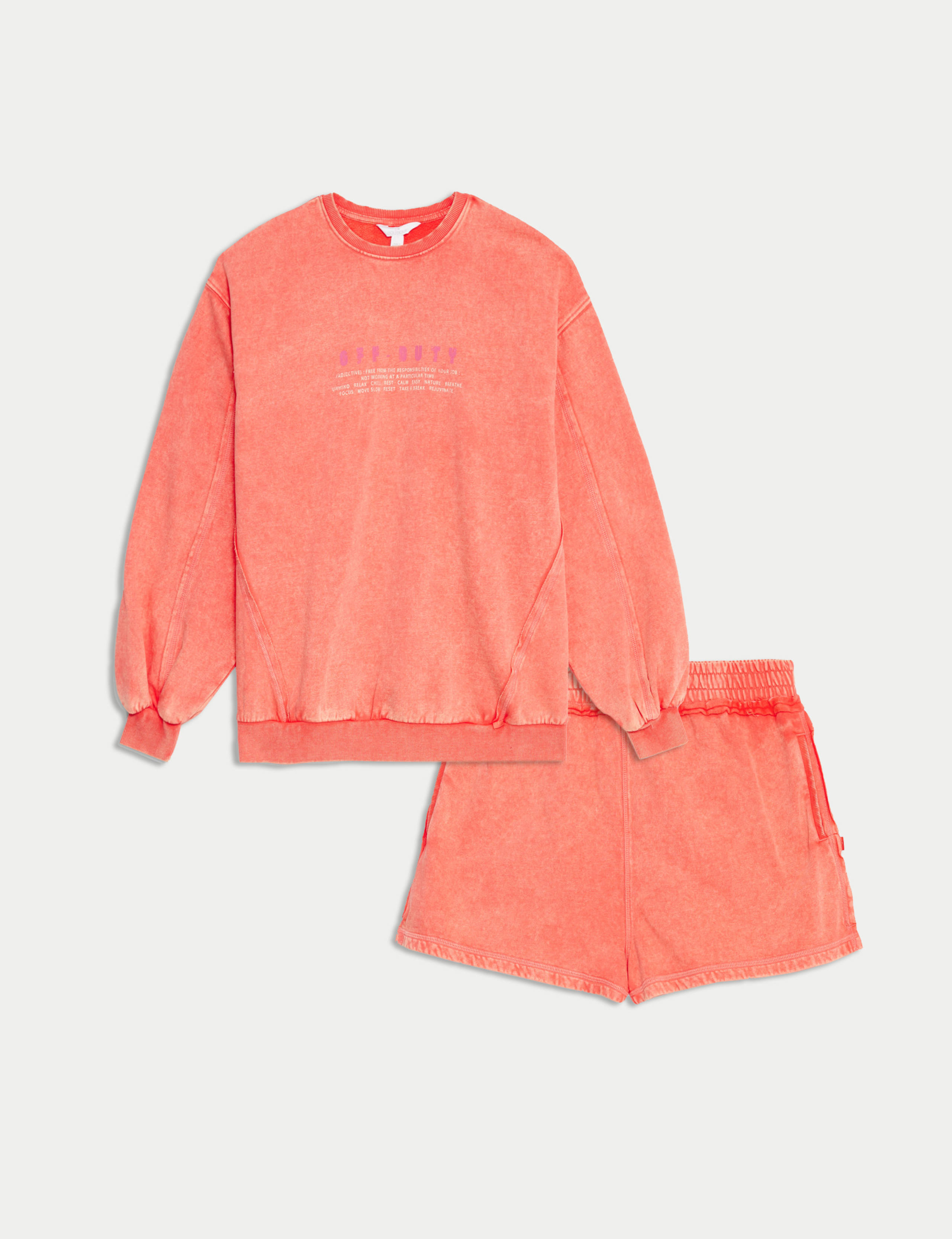 Cotton Rich Slogan Oversized Sweatshirt Set 1 of 5