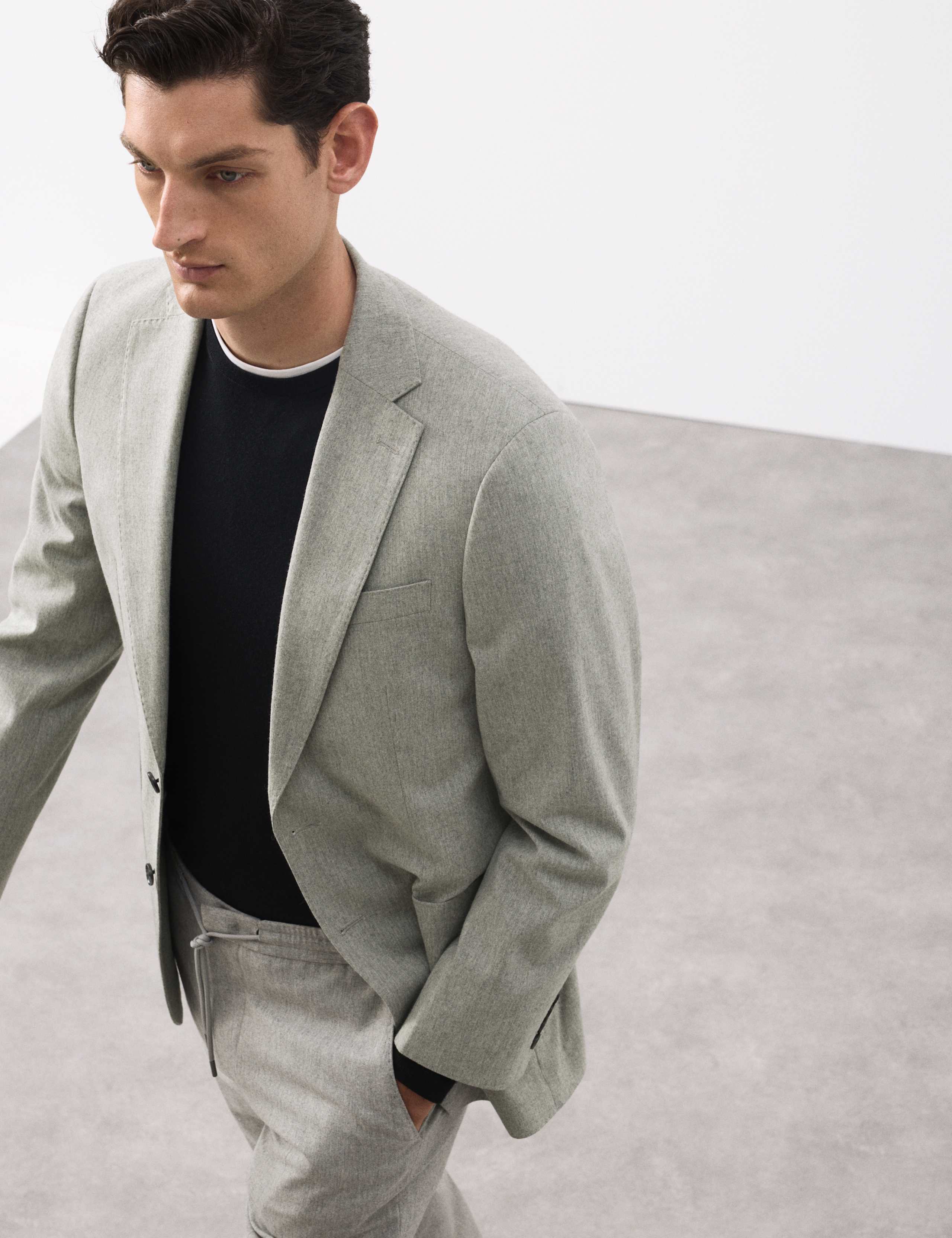 Tailored Fit Italian Wool Blend Performance Suit 1 of 6