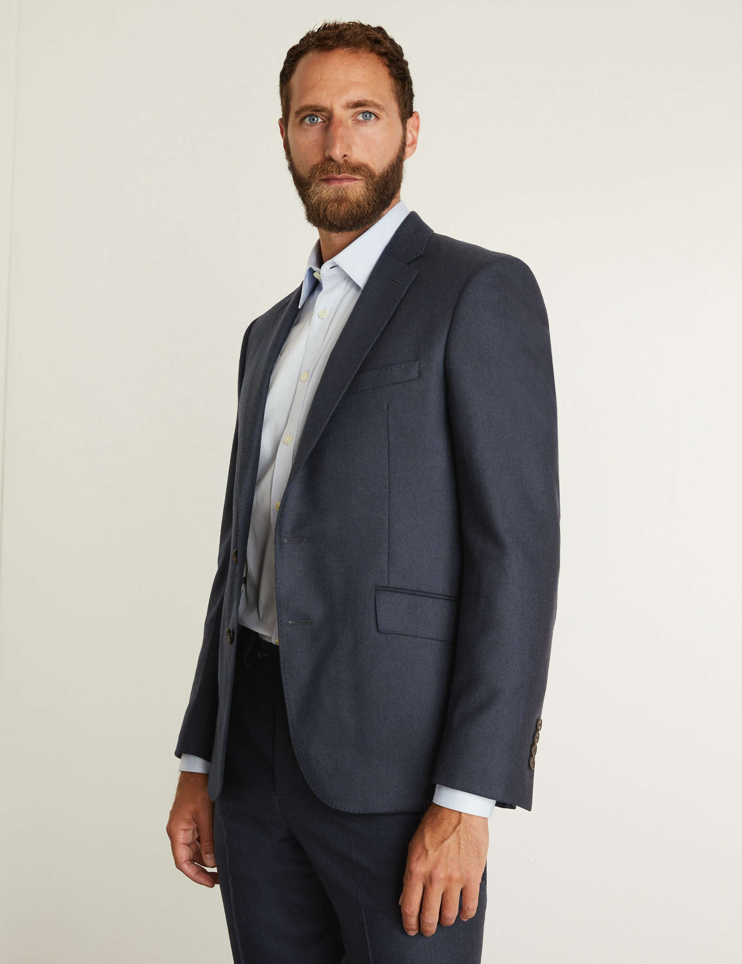 Slim Fit Pure Wool Flannel Suit 1 of 6
