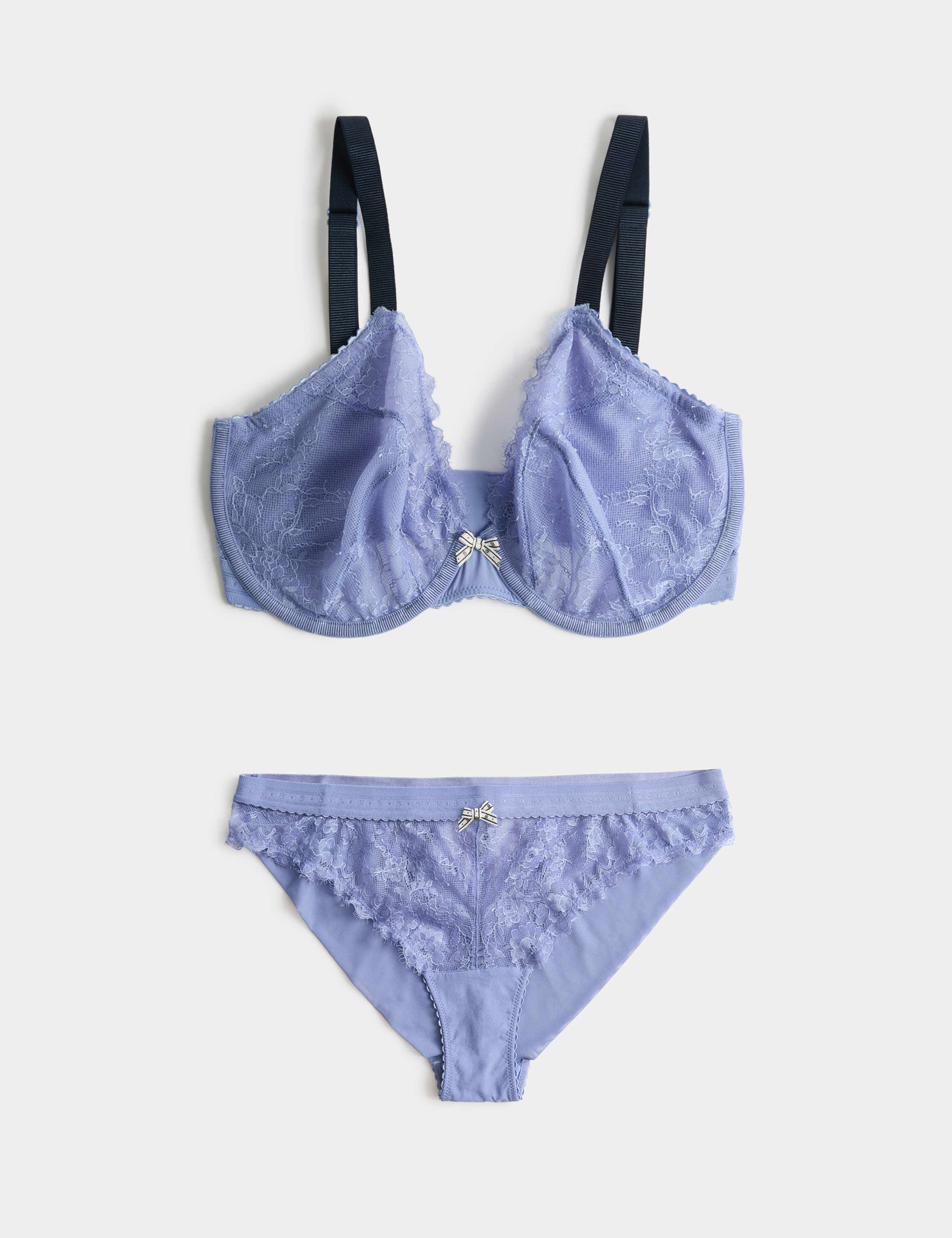 Anna Lace Wired Plunge Bra Set F-H 1 of 6