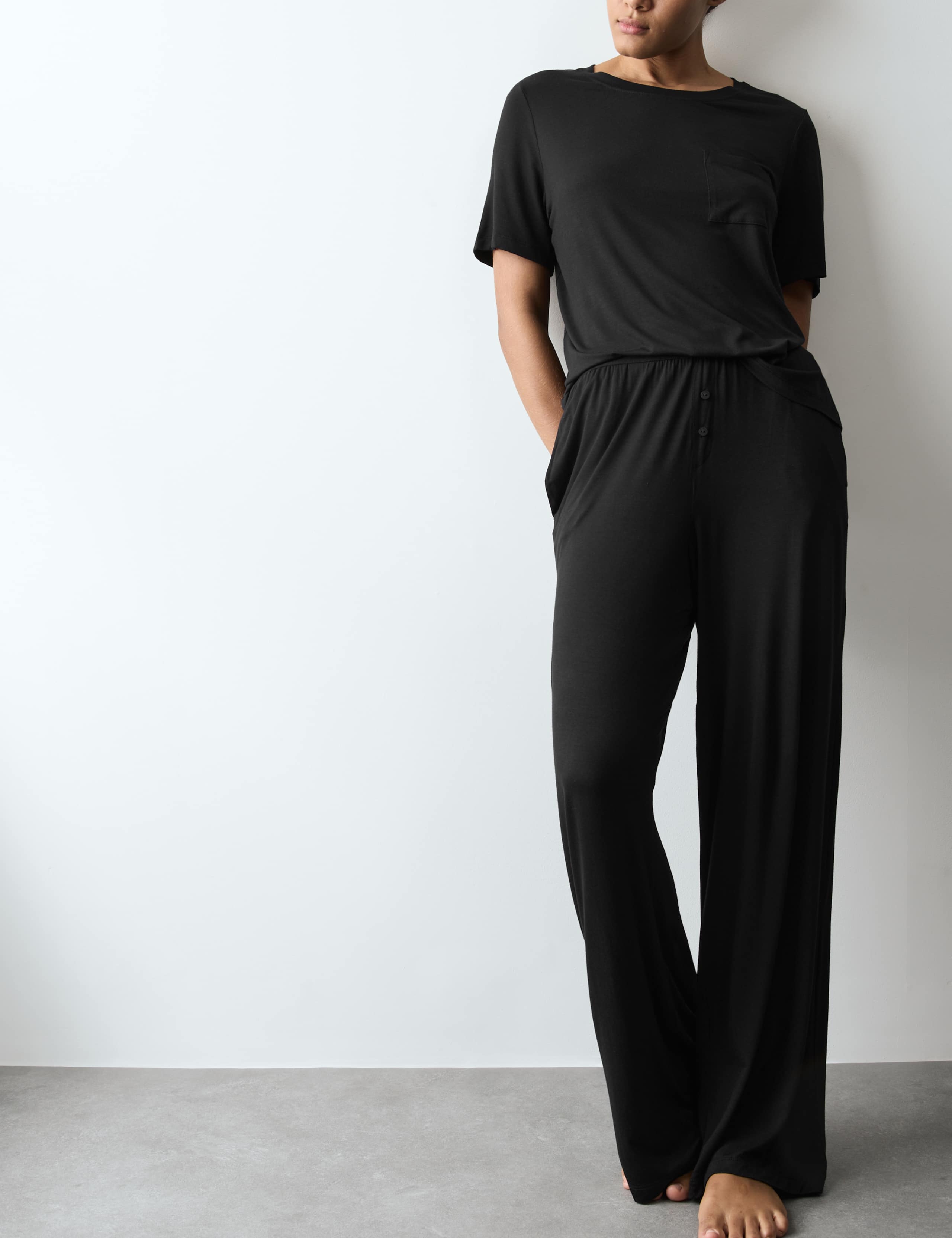 Pocket Detail Pyjama Top Set