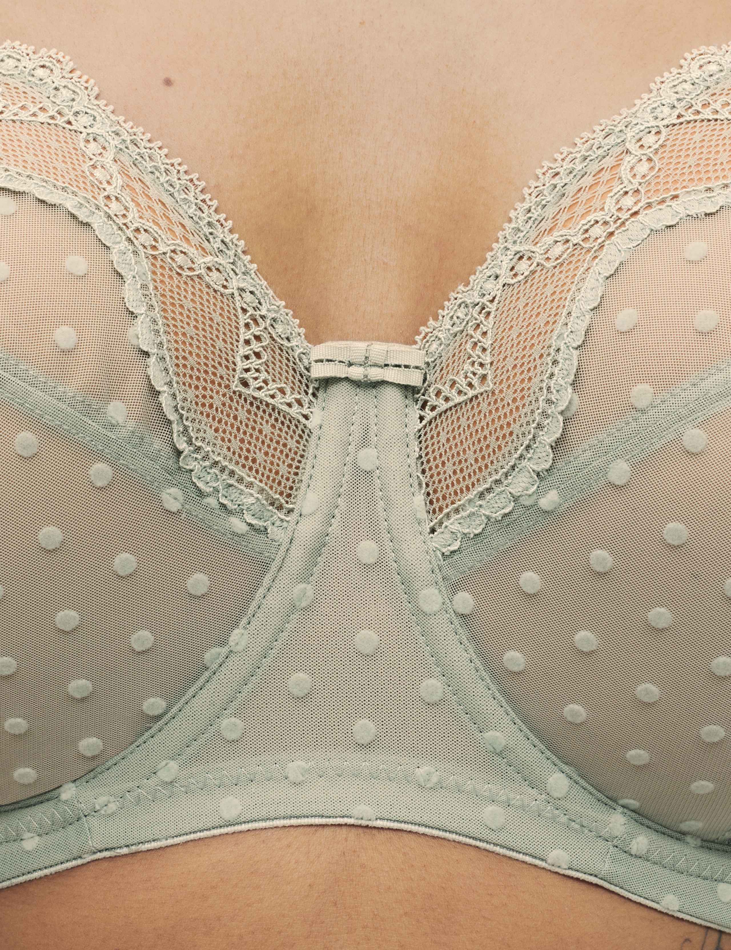 Mesh Wired Extra Support Bra Set F-J 2 of 6