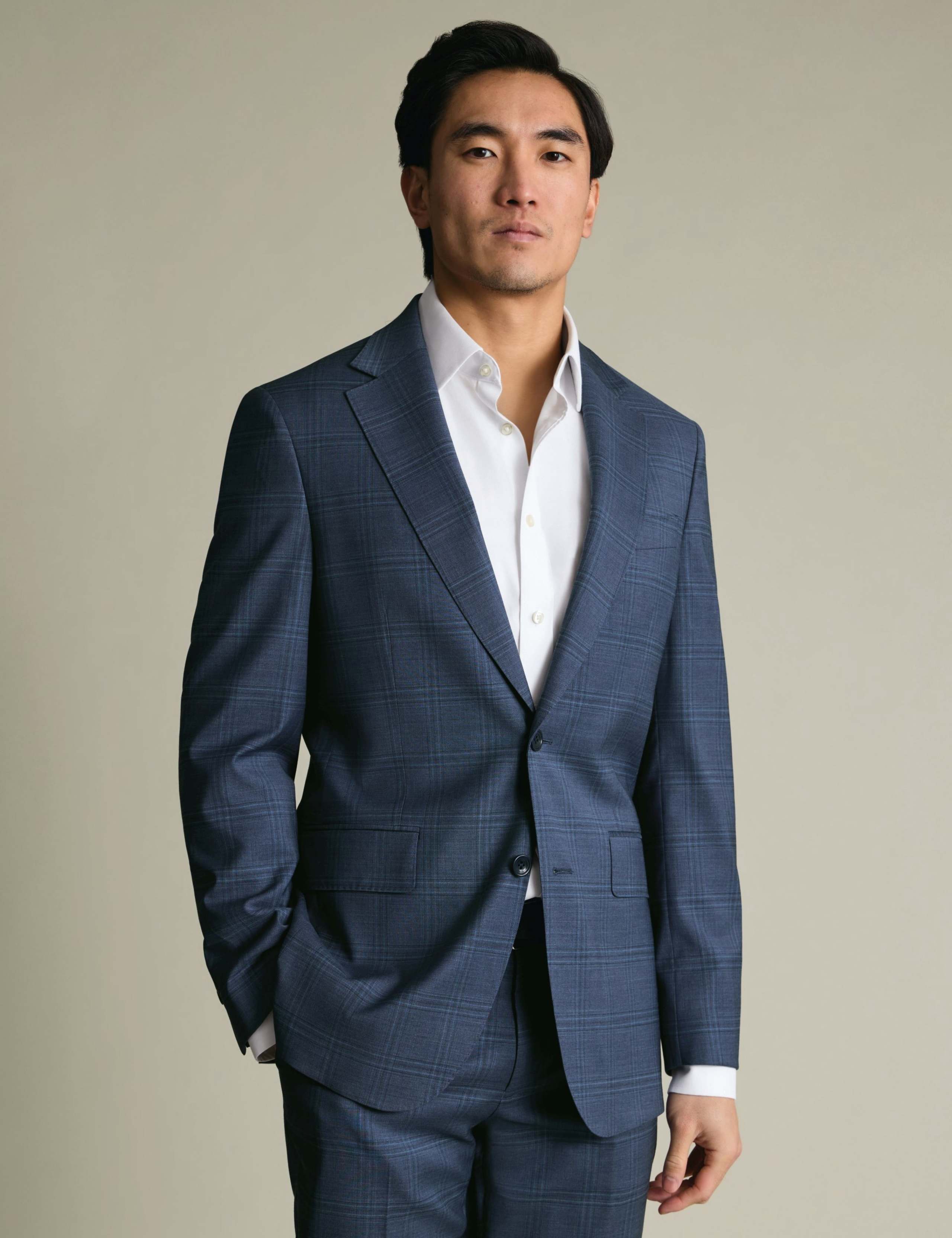 2 Piece Slim Fit Wool Rich Check Suit