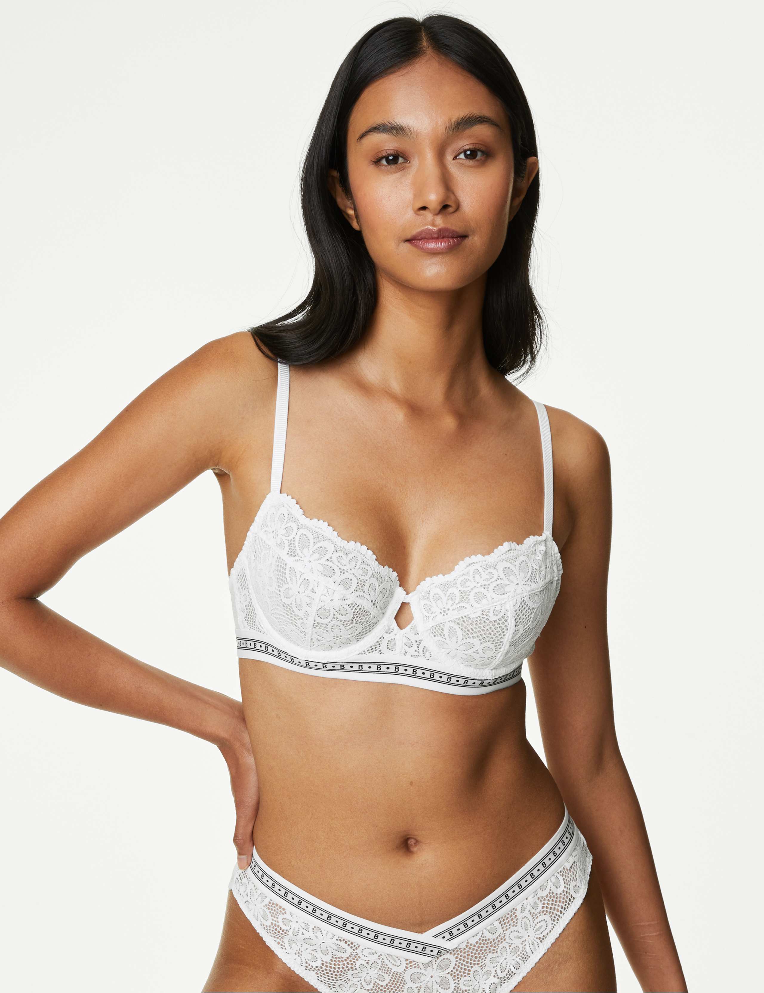 Cleo Lace Wired Balcony Bra Set A-G 2 of 6