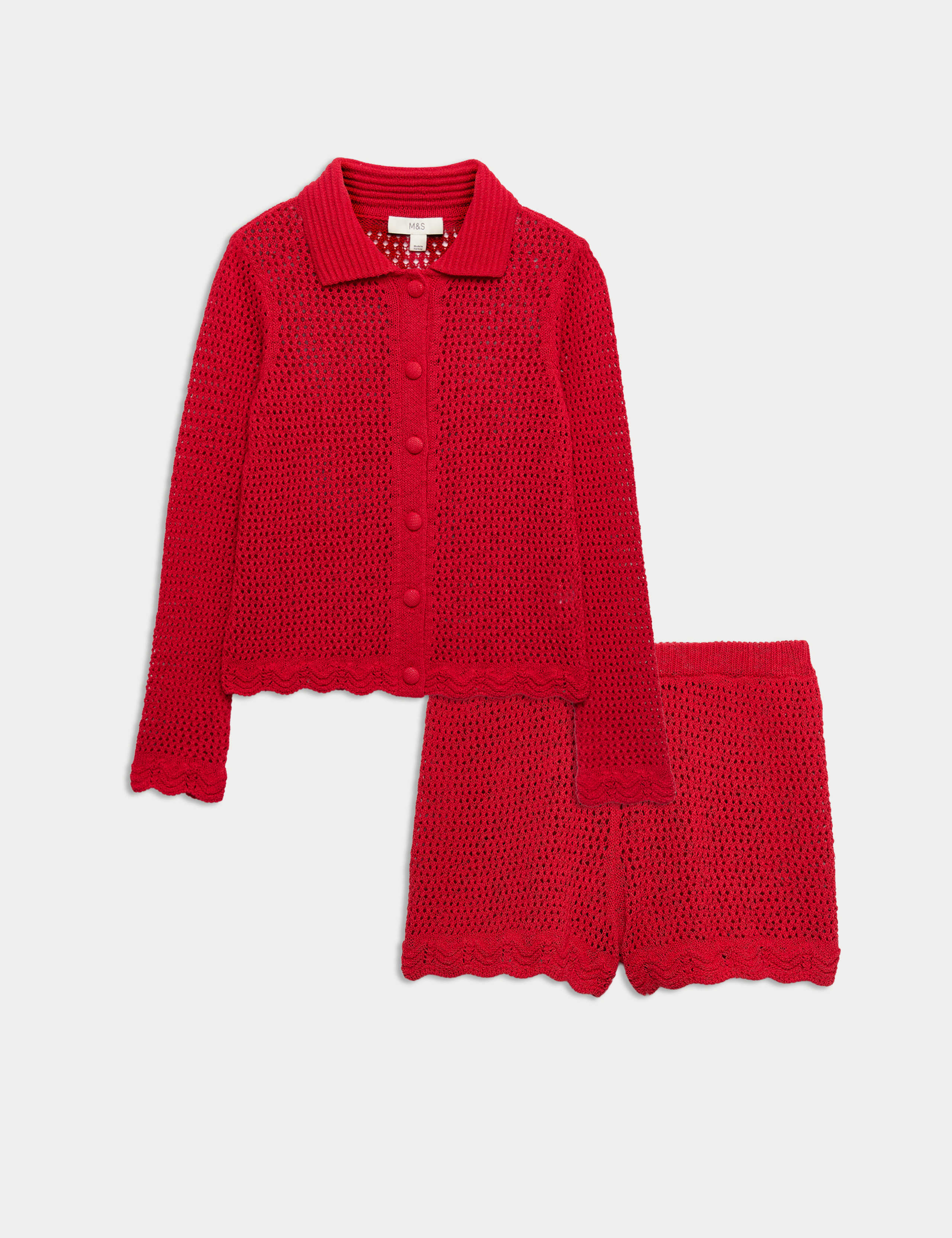 Crochet Cardigan & Shorts Set 1 of 6
