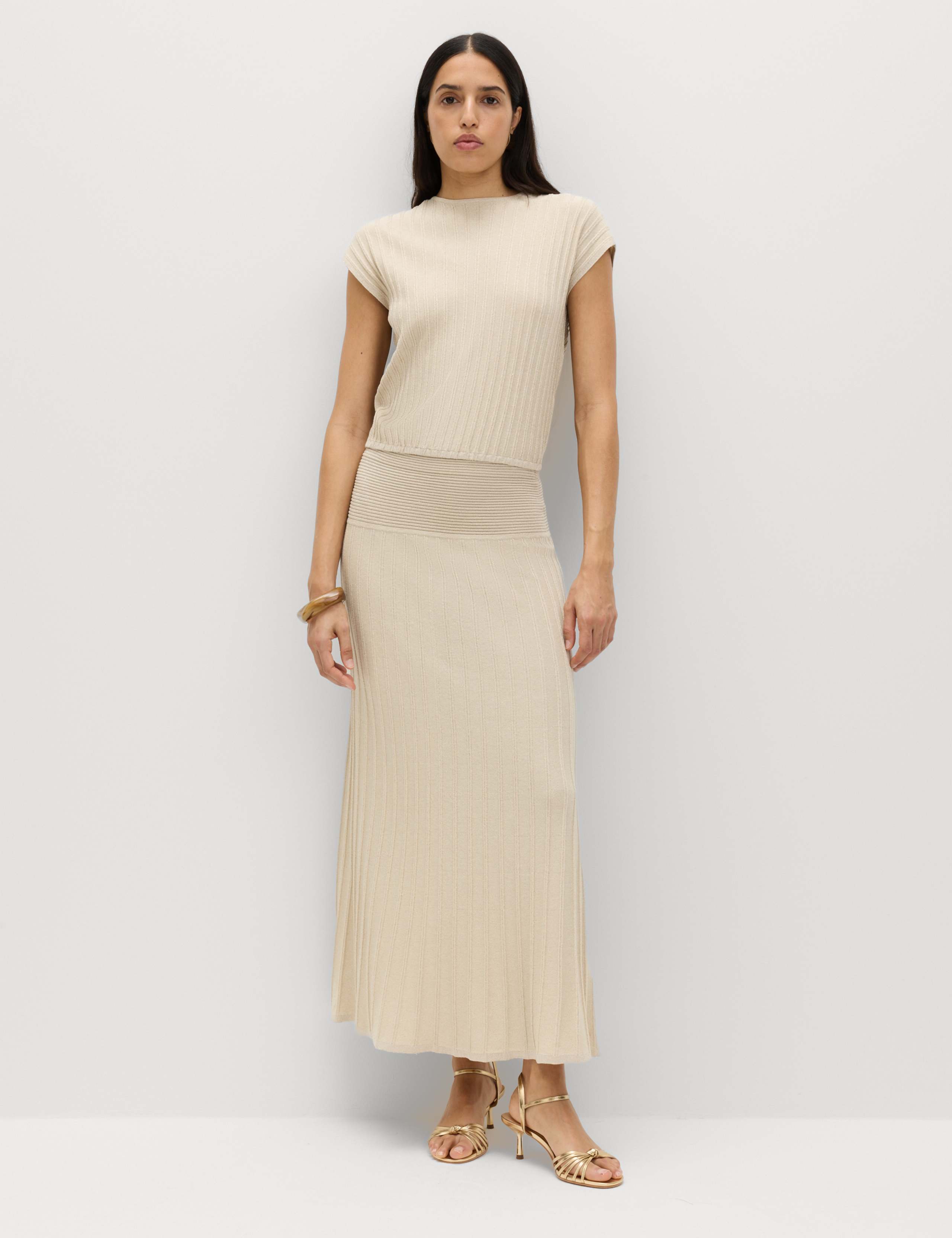 Knit Top & Skirt Set