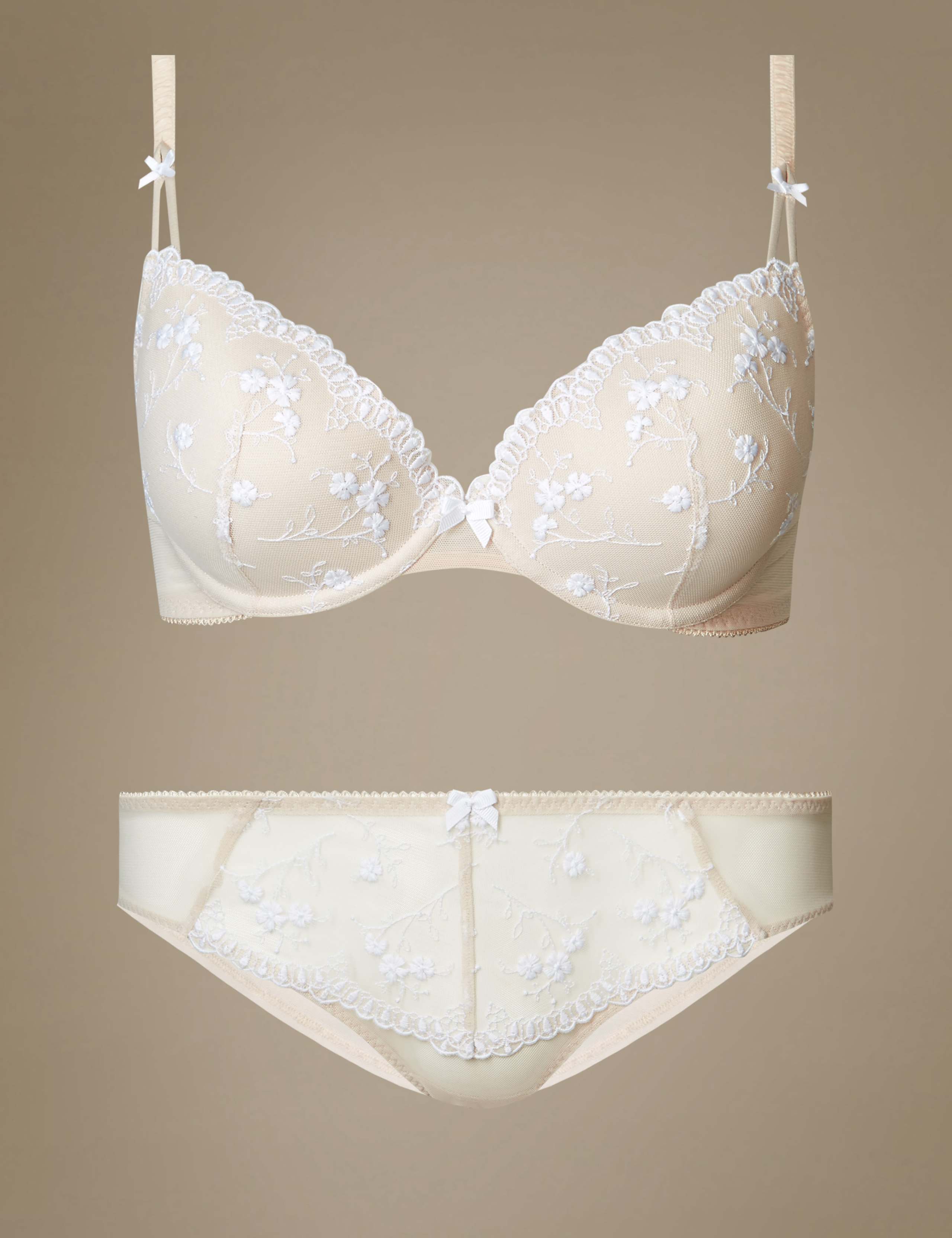 2 Pack Embroidered Set with Padded Plunge A-DD 2 of 8