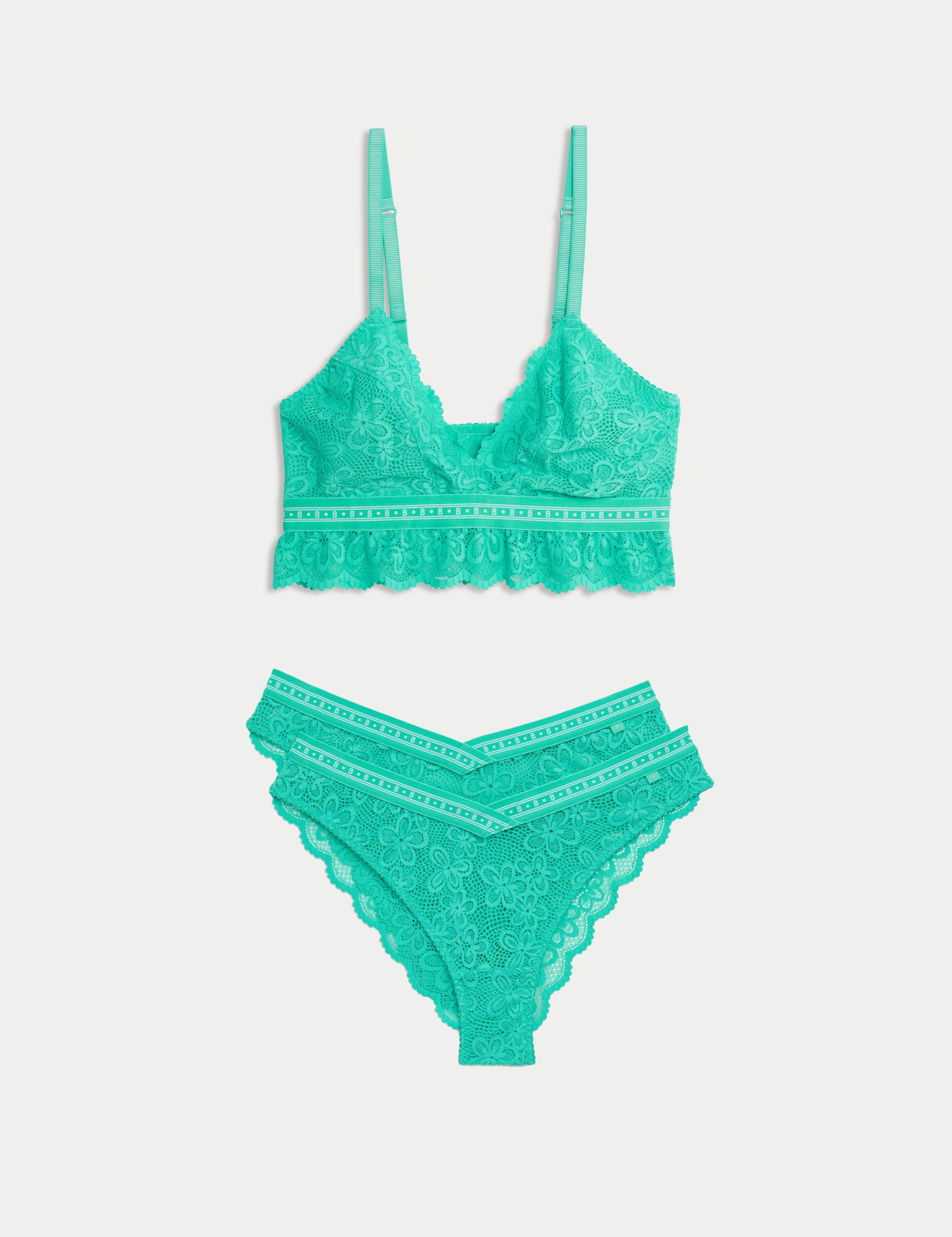 Cleo Lace Non Wired Bralette Set A-E 1 of 6