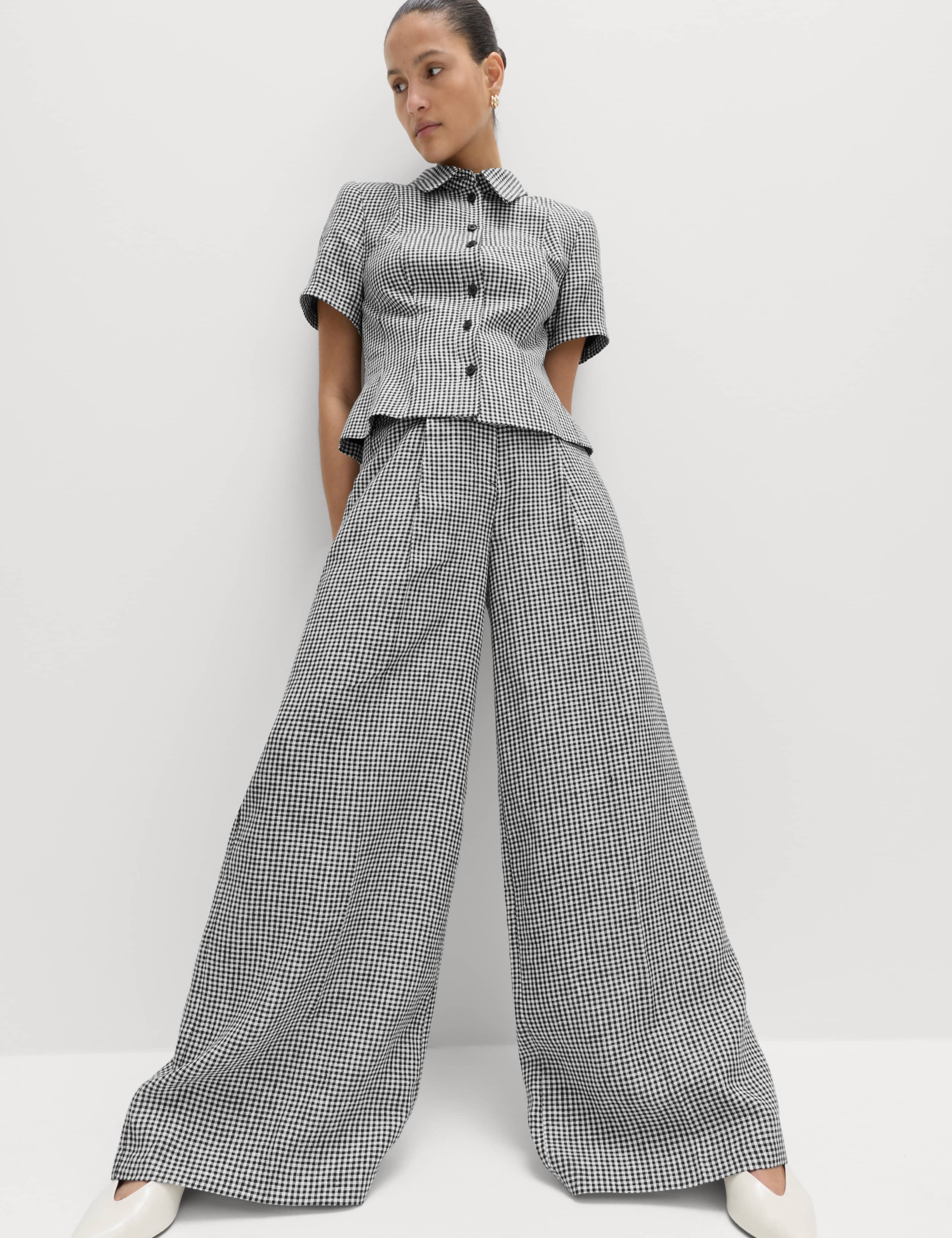 Gingham Jacket & Trouser Set