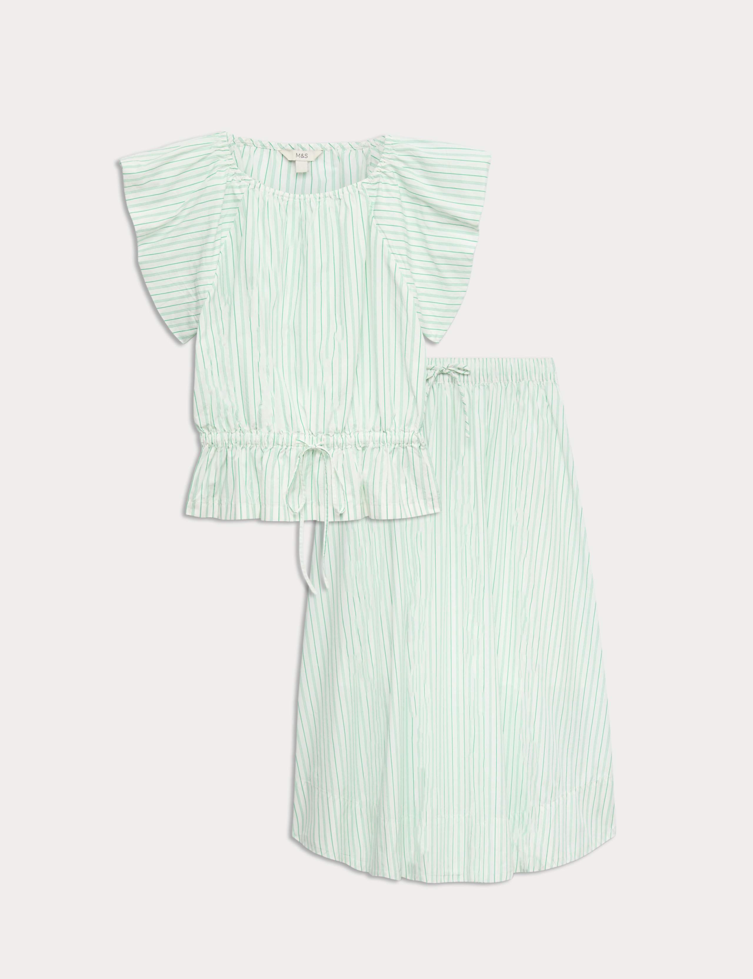 Striped Top & Skirt Set 1 of 6