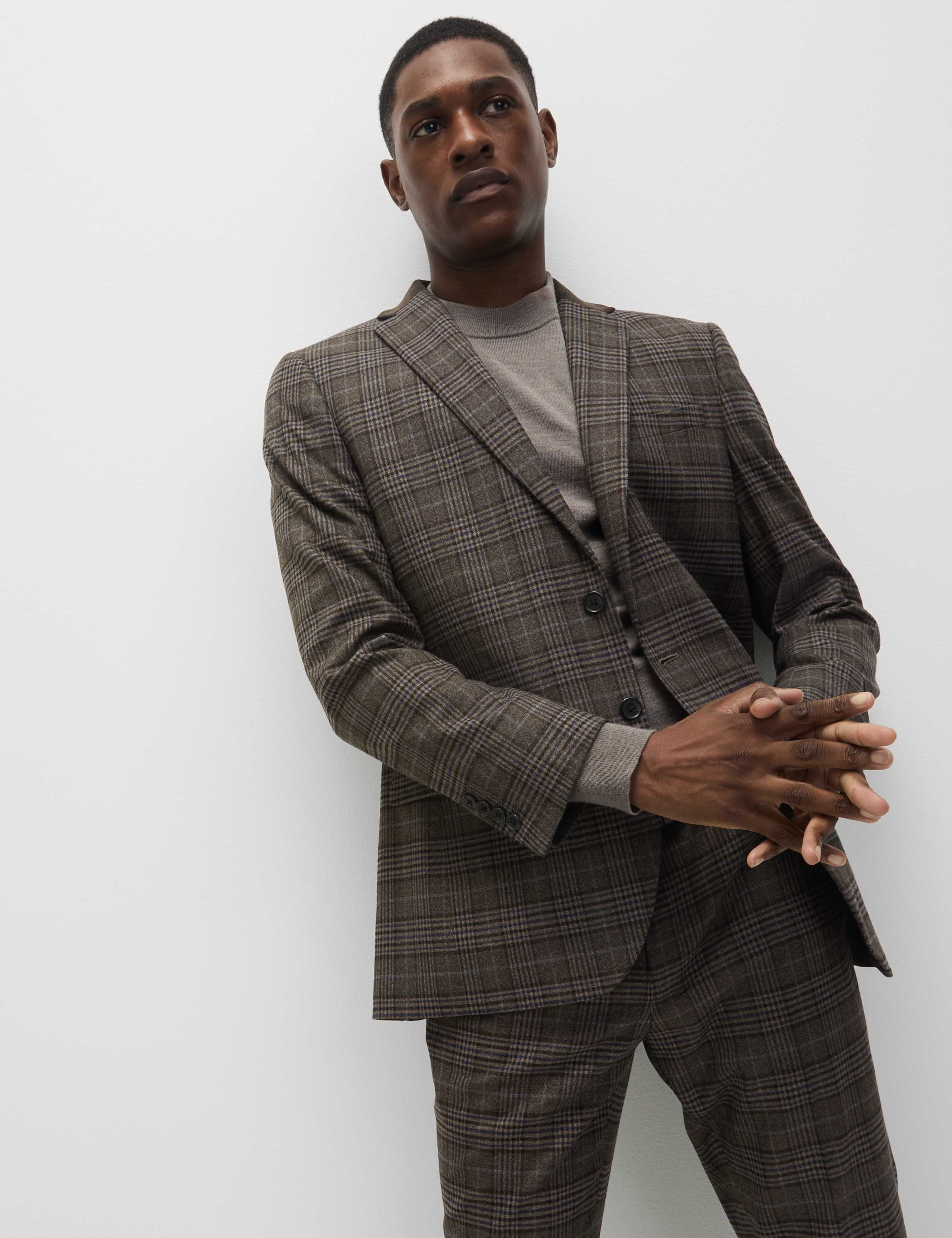Slim Fit Prince of Wales Check Suit 1 of 6