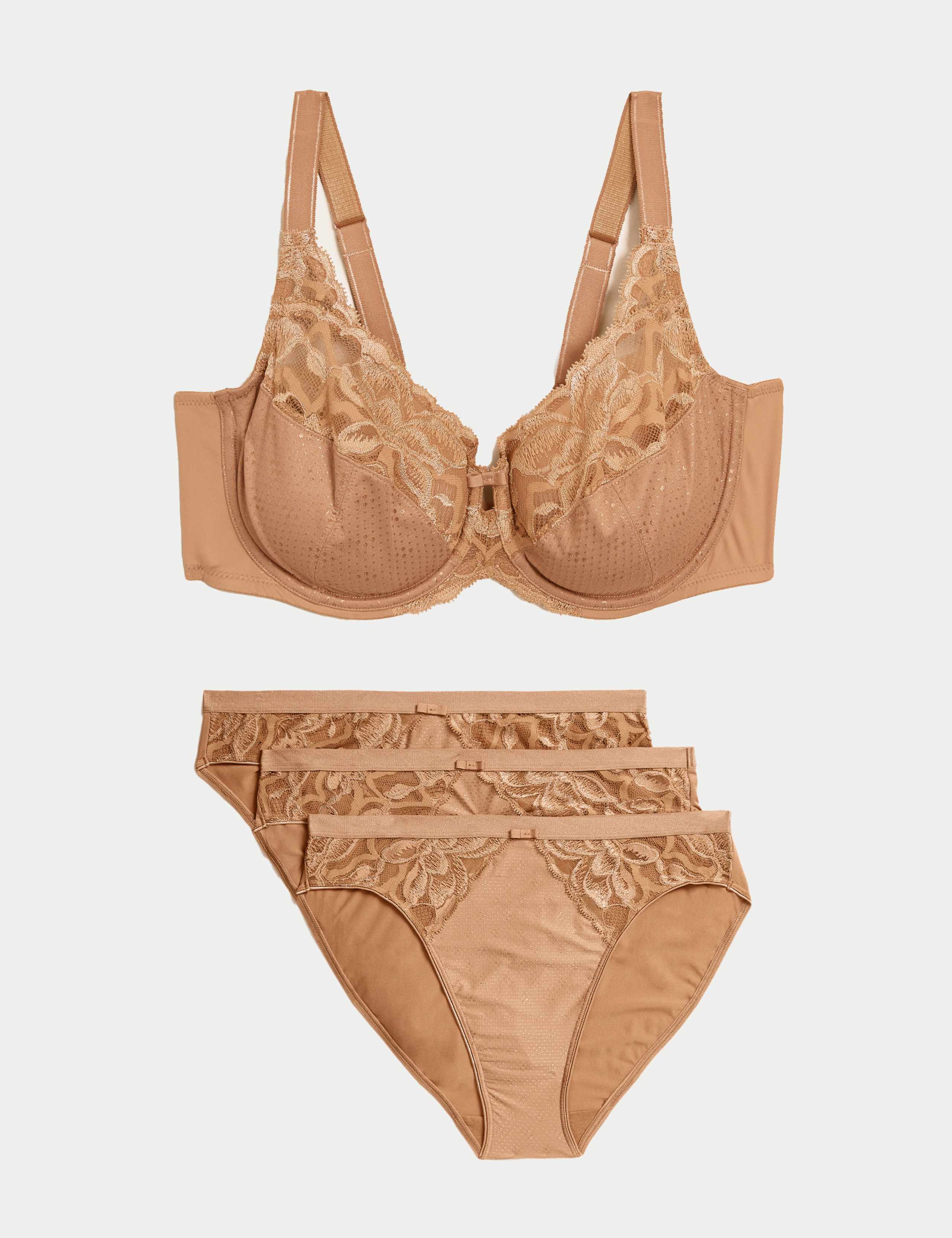 Wild Blooms Wired Full Cup Bra Set A-E 1 of 6