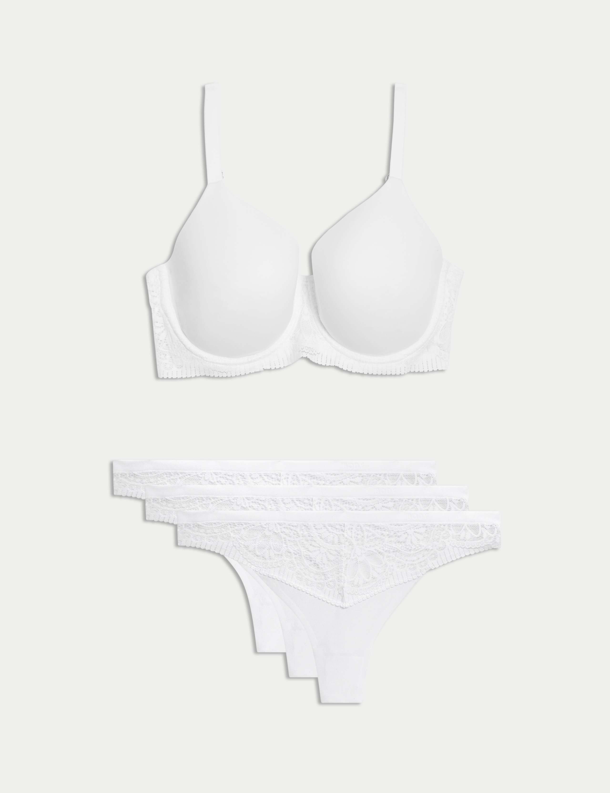 Body Soft™ Wired Full Cup T-Shirt Bra Set F-H 1 of 6